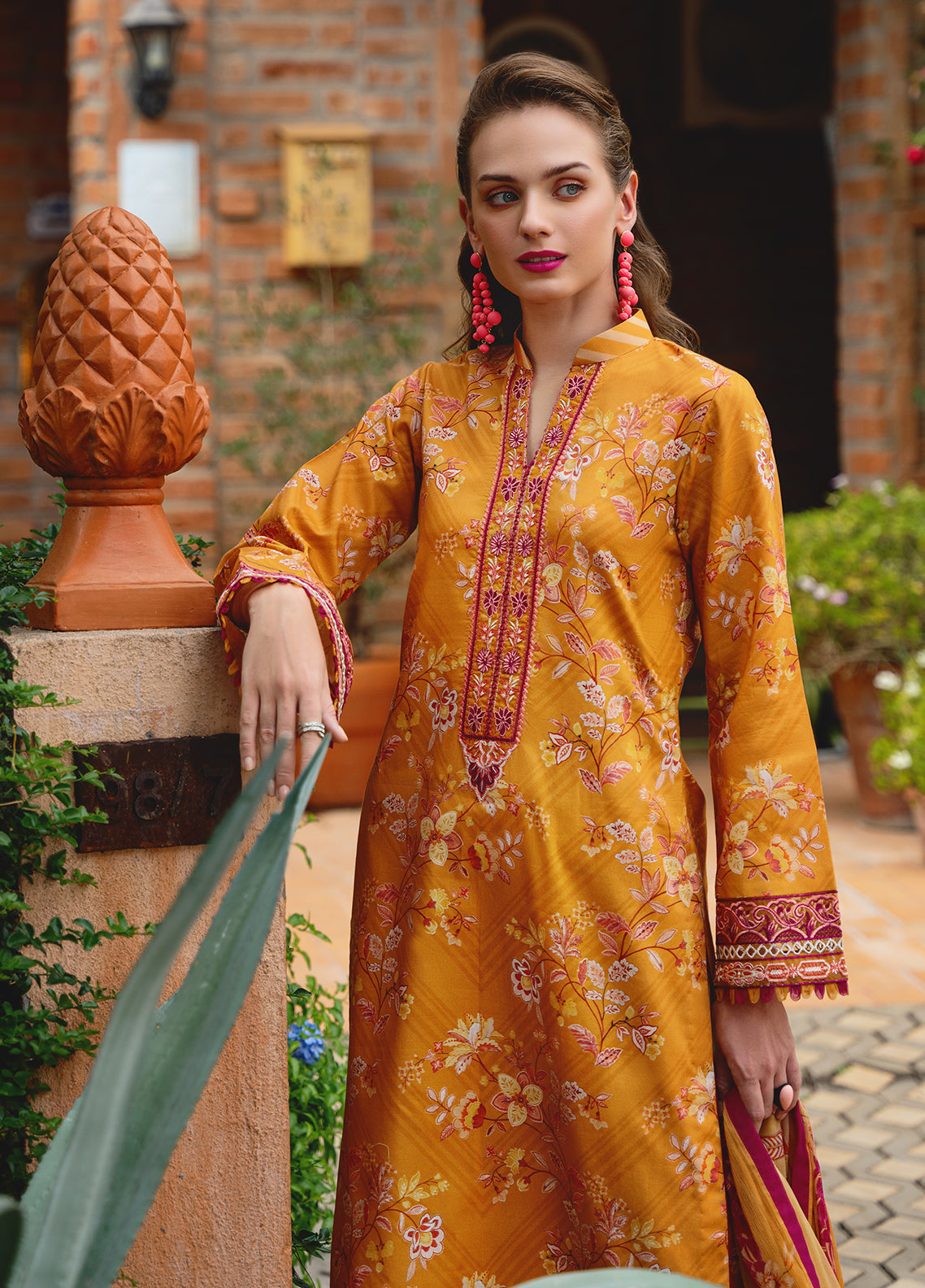 The Enchanted Garden By Gulaal Unstitched 3 Piece Luxury Lawn Collection'2025-FLORENCE (GL-L-24V2-02)