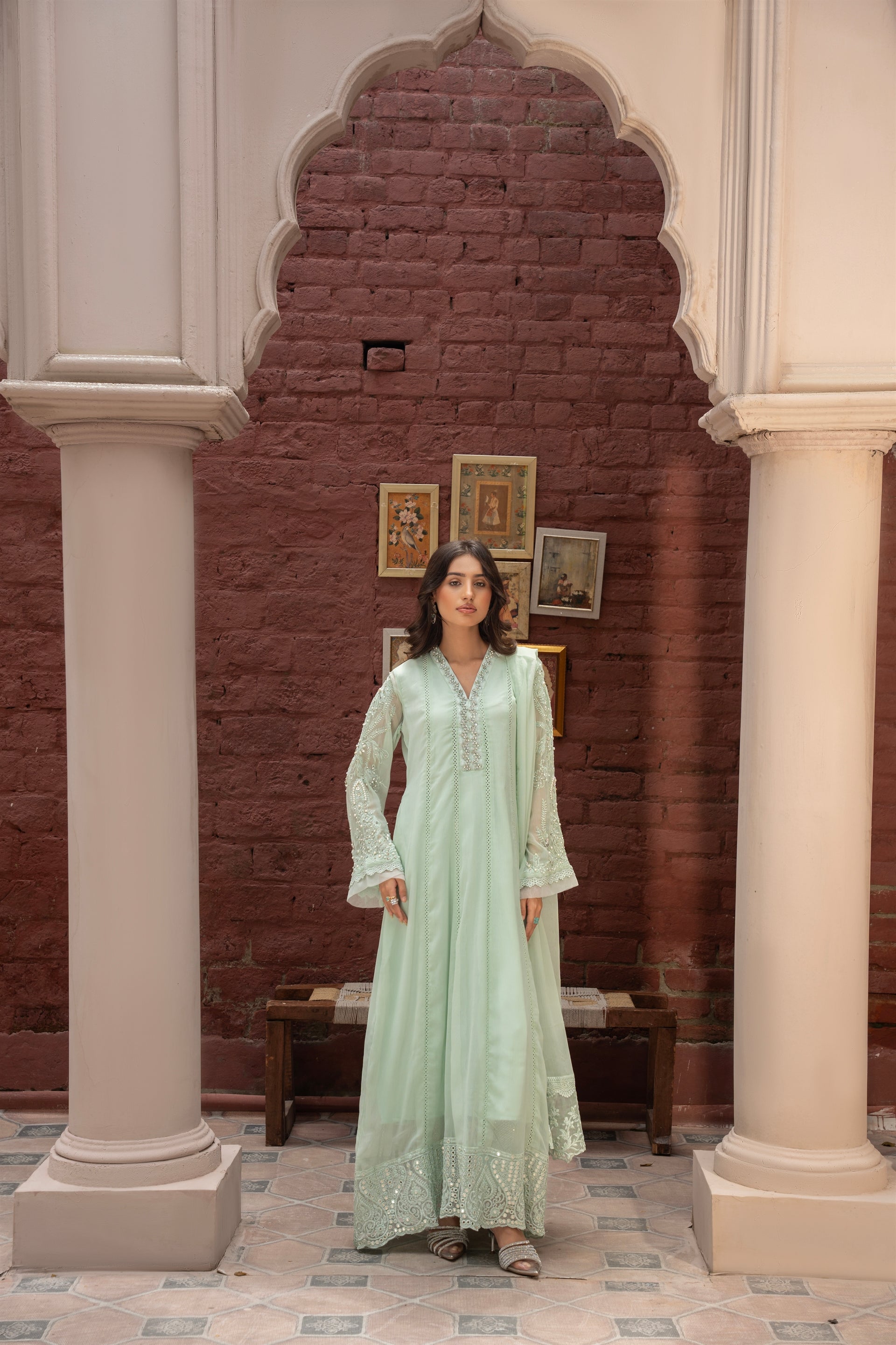 Rang Nirala By Manahils Stitched 3 Piece Formals Collection'2025-K-165-PASTEL GREEN