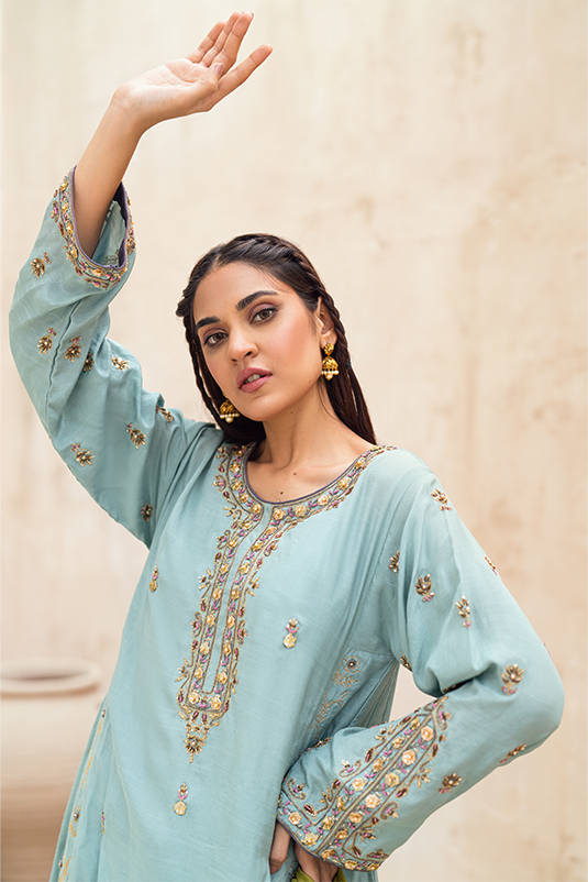 Luxe Edit By Zaaviay Stitched Insiya (Three Piece)