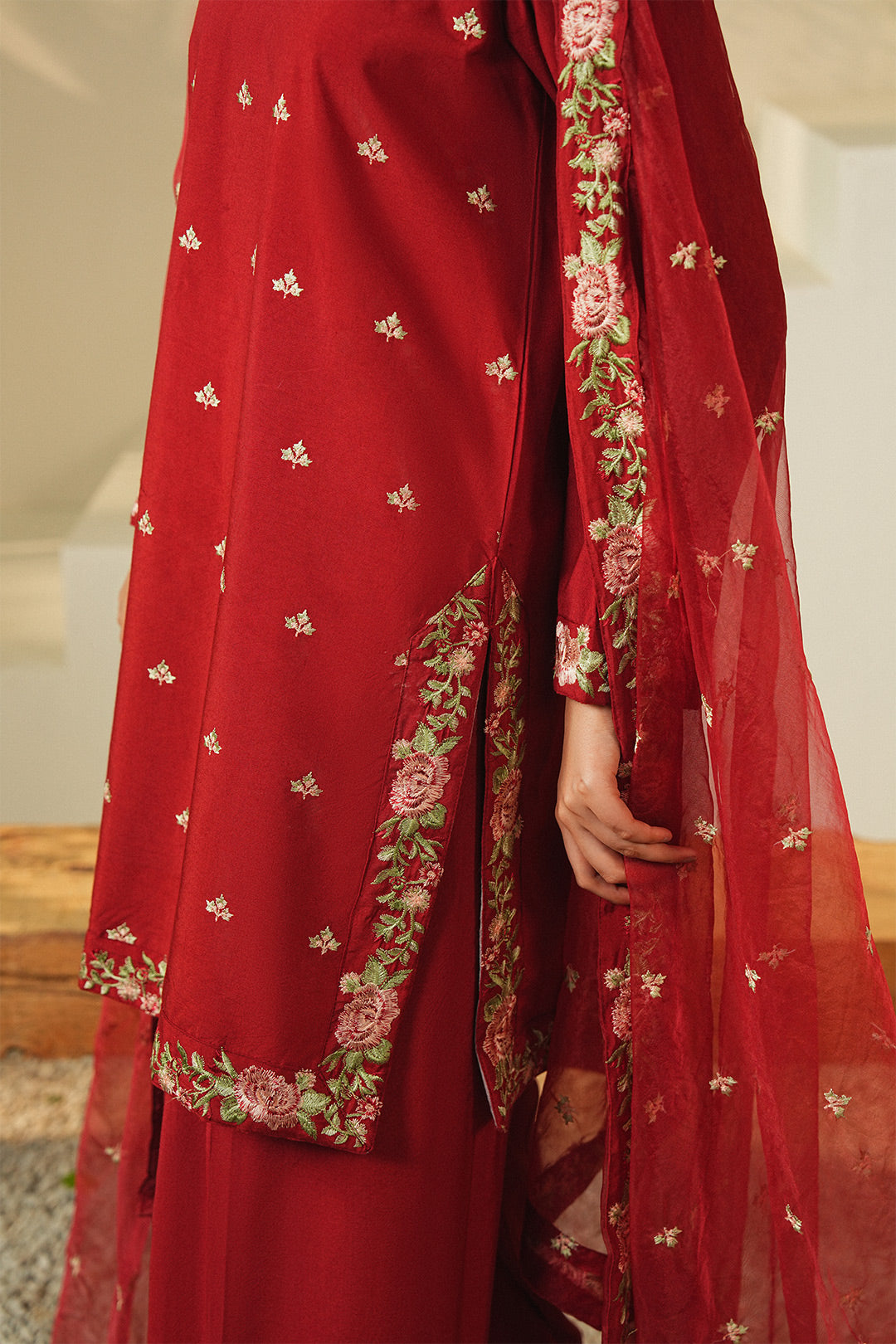 Summer Sky By Mannat Clothing Stitched Collection-Rose