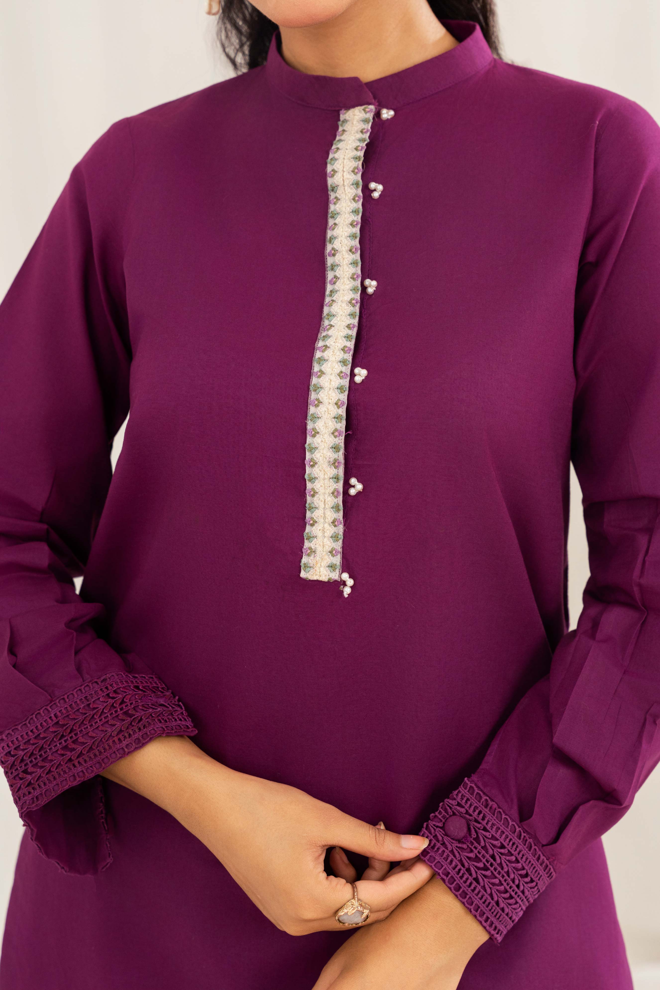Aayra Stitched Summer Collection'2025-AY663- Plum Mist 2Pc