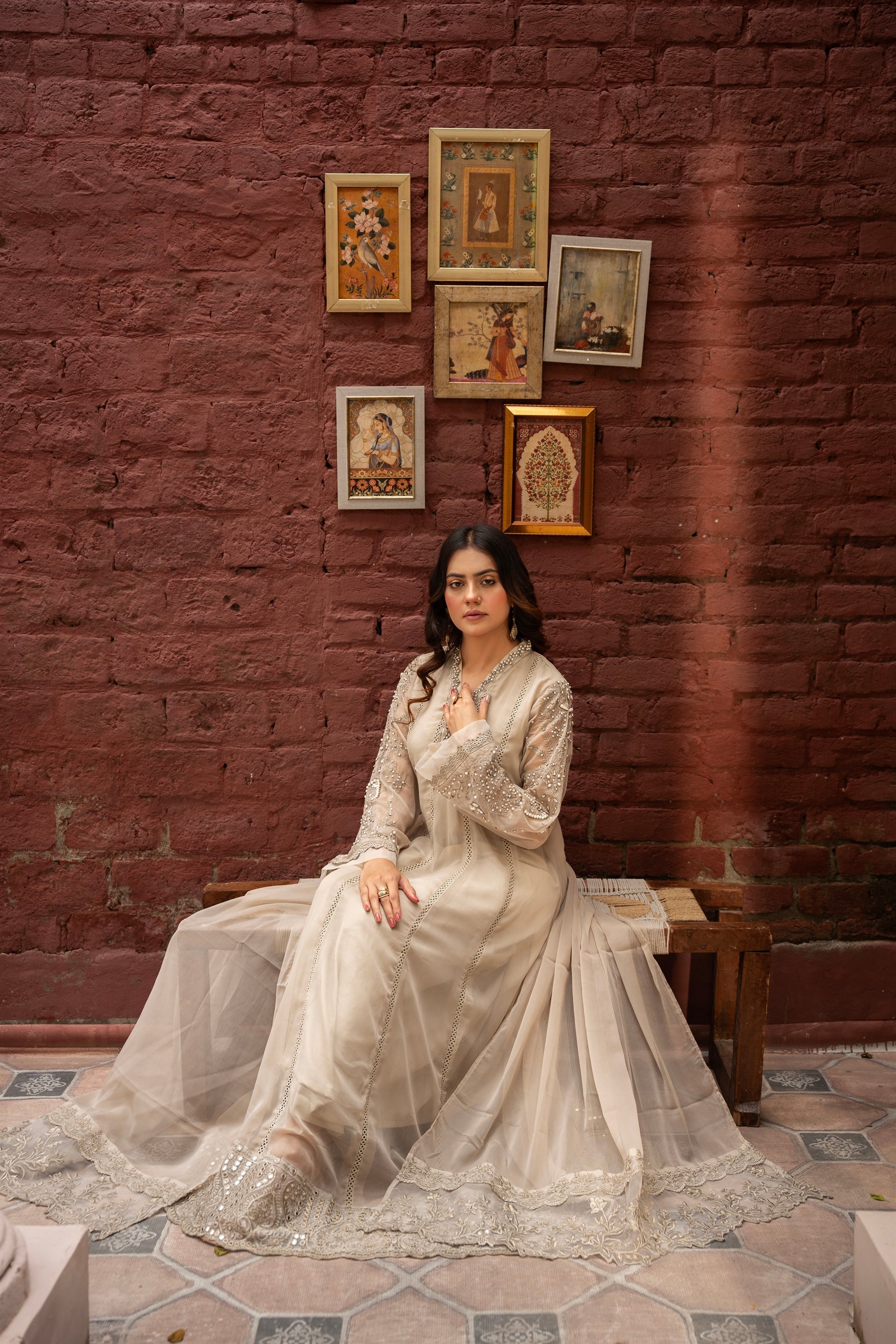 Rang Nirala By Manahils Stitched 3 Piece Formals Collection'2025-K-165-TAN BROWN