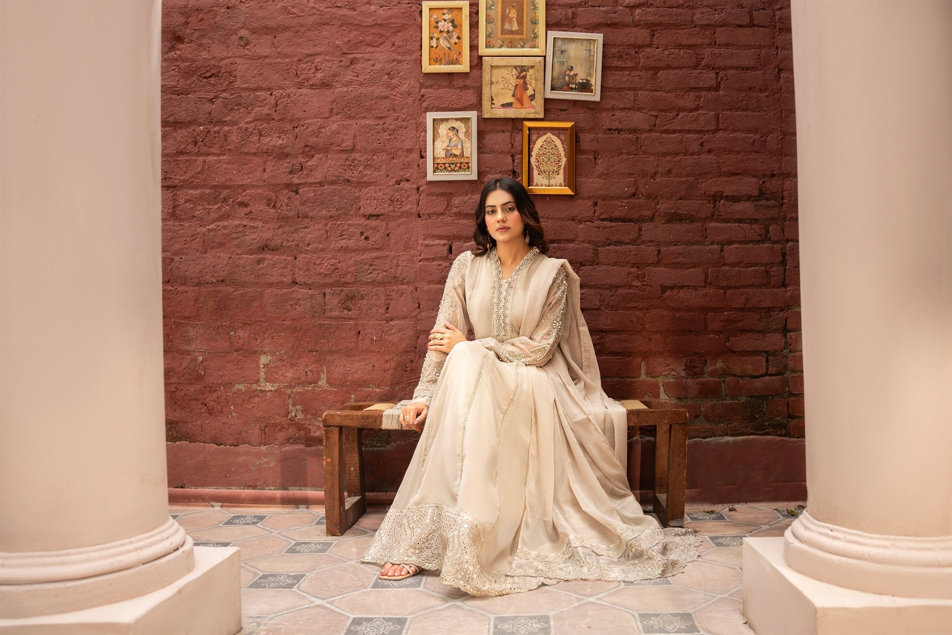 Rang Nirala By Manahils Stitched 3 Piece Formals Collection'2025-K-165-TAN BROWN