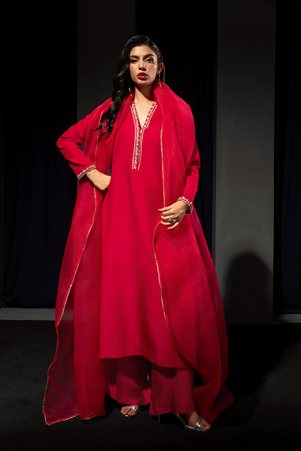 Zelina By Meeral Stitched 3 Piece Formals Collection'2025-HE-005