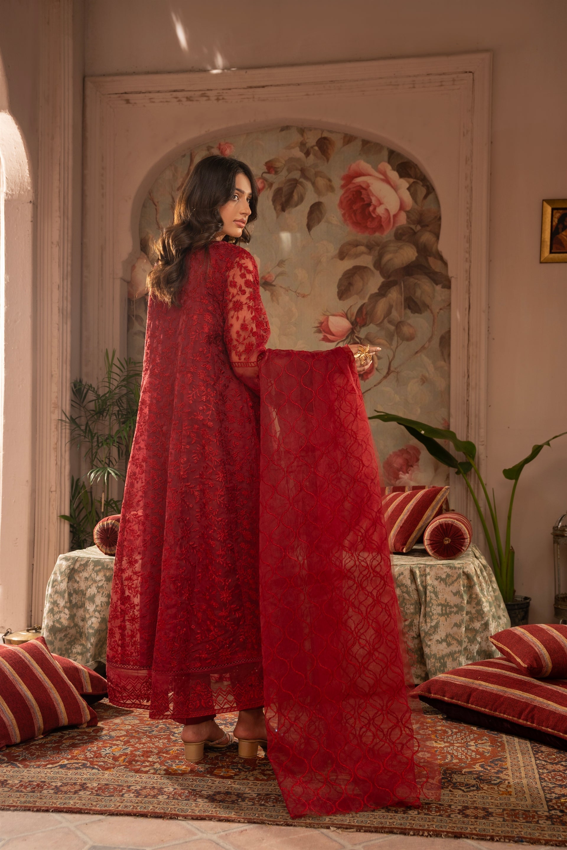 Rang Nirala By Manahils Stitched 3 Piece Formals Collection'2025-K-171-MAROON