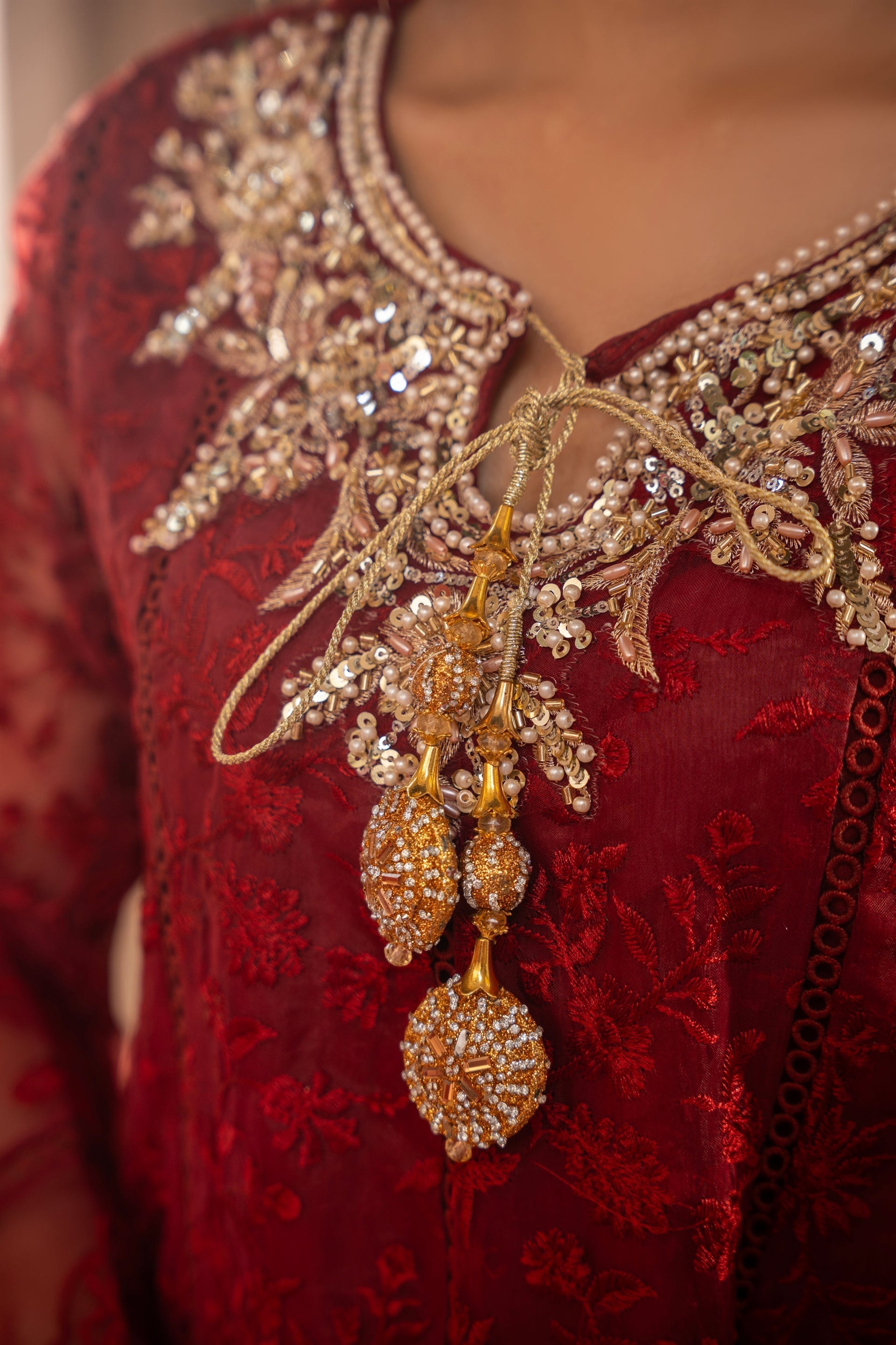 Rang Nirala By Manahils Stitched 3 Piece Formals Collection'2025-K-171-MAROON