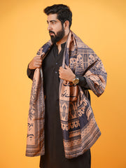 Tng By Md Men Shawl Collection-Taj Mahal Shawl (Brown - Men)