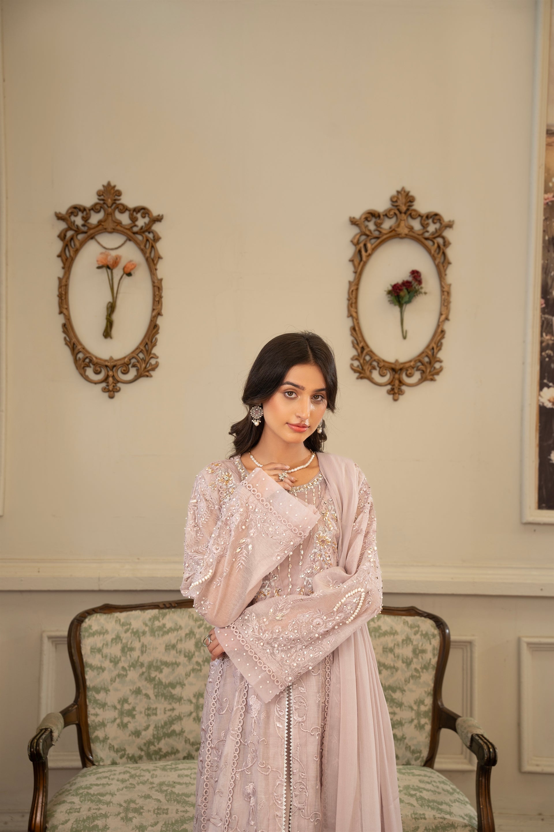 Saffiya By Manahils Stitched 3 Piece Formals Collection'-2025K-160-LILAC