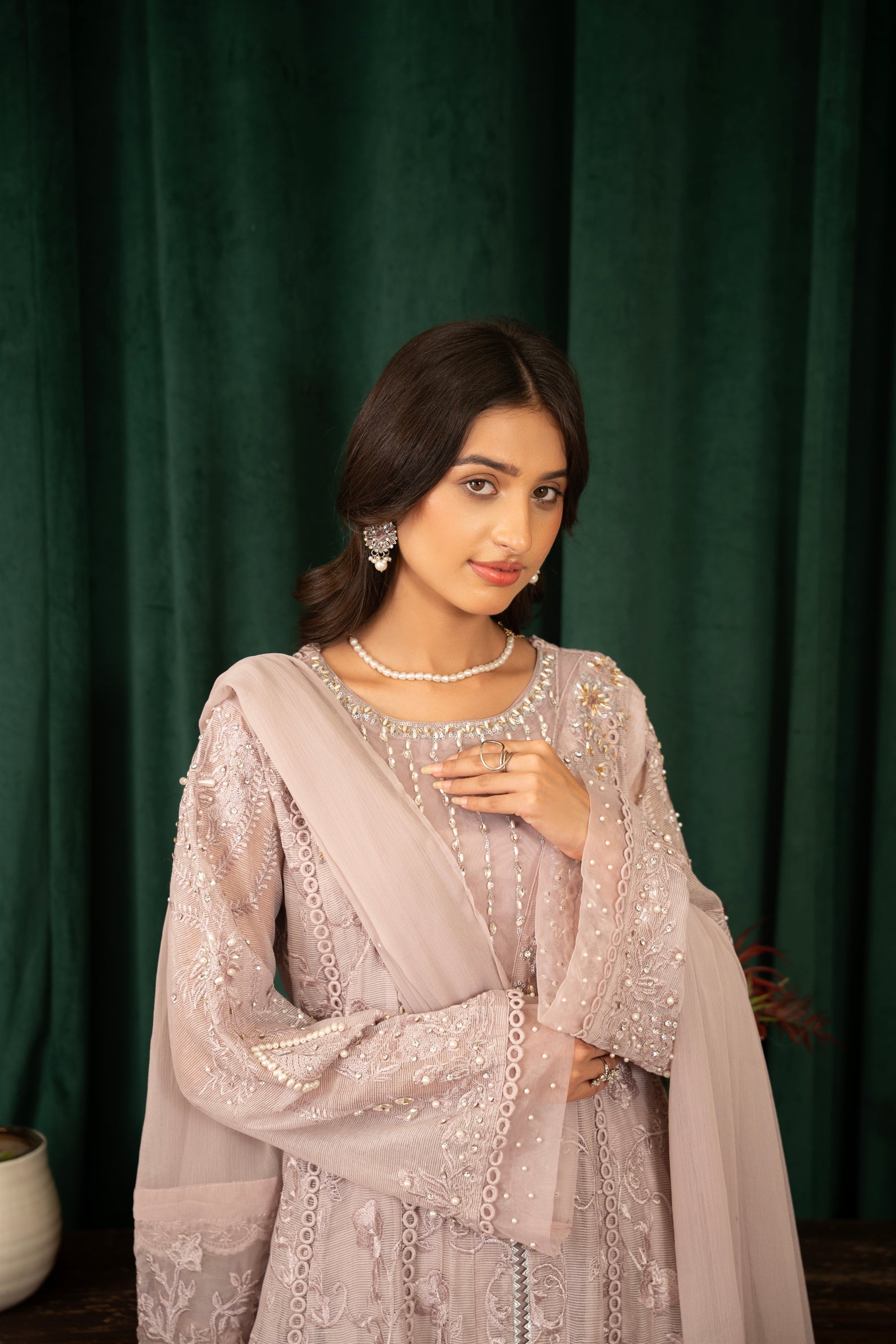Saffiya By Manahils Stitched 3 Piece Formals Collection'-2025K-160-LILAC