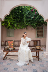 Rang Nirala By Manahils Stitched 3 Piece Formals Collection'2025-K-171-OFF WHITE