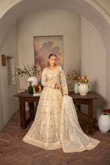 Couture by Manahils Stitched 3 Piece Luxury Formals Collection'2025-001-BEIGE