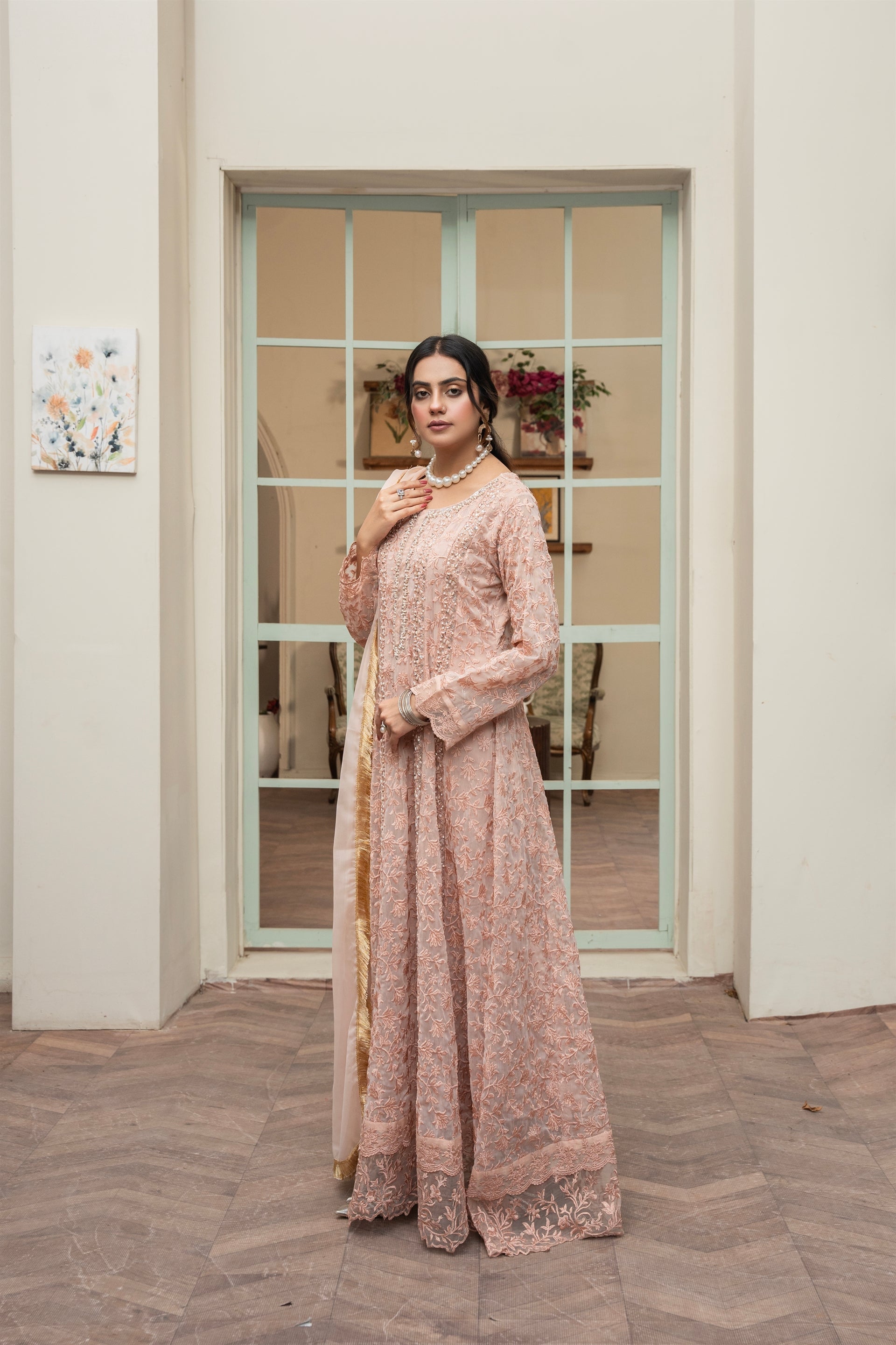 Rang Nirala By Manahils Stitched 3 Piece Formals Collection'2025-K-169-PEACH