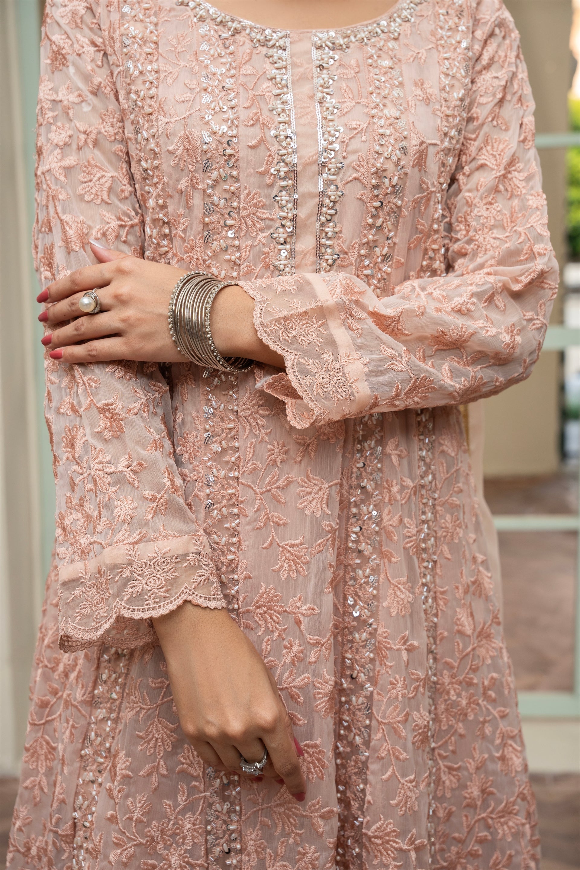 Rang Nirala By Manahils Stitched 3 Piece Formals Collection'2025-K-169-PEACH