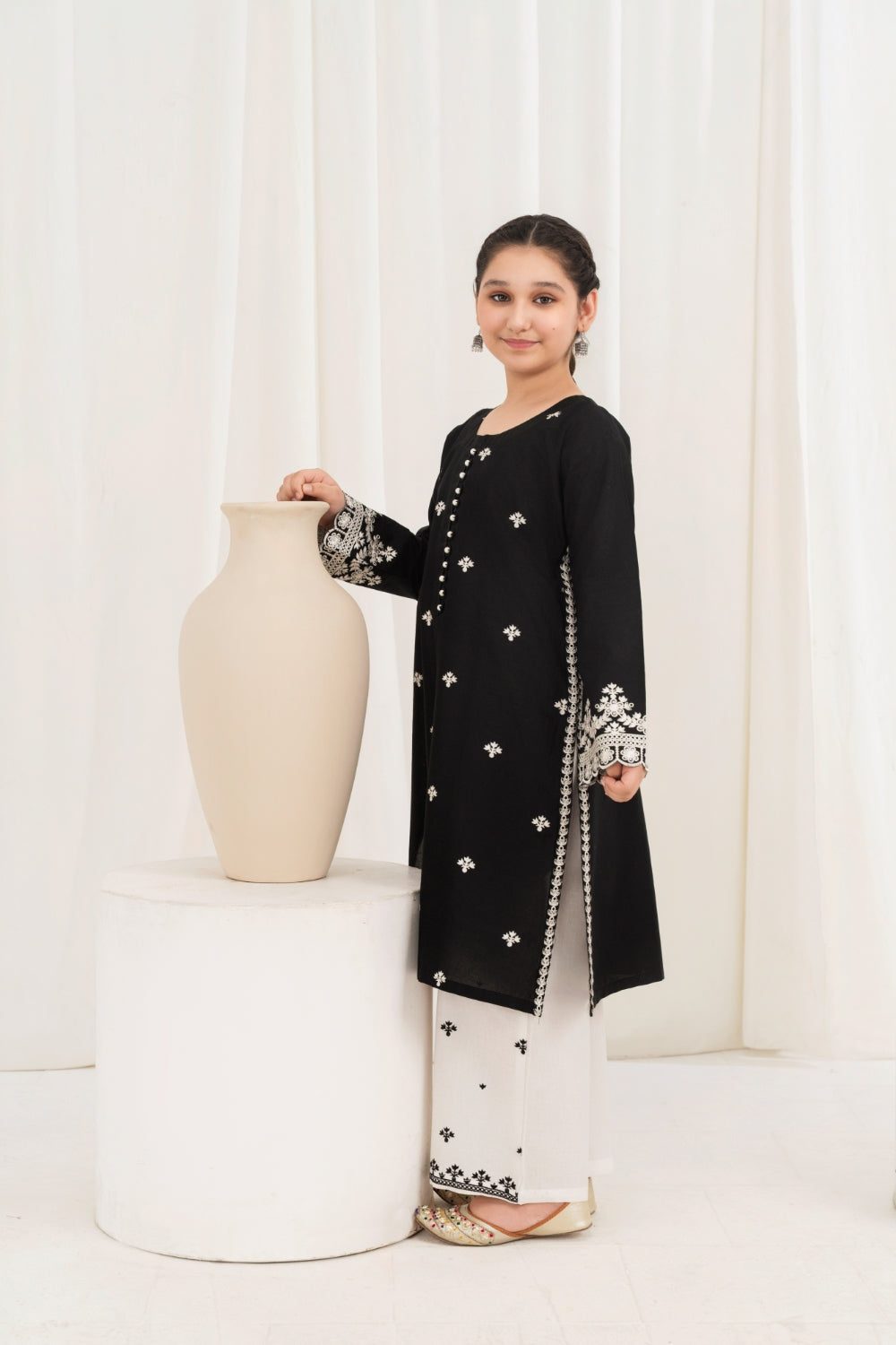 Khayat Stitched 2 Piece Lawn Collection'2025-Black Contrast