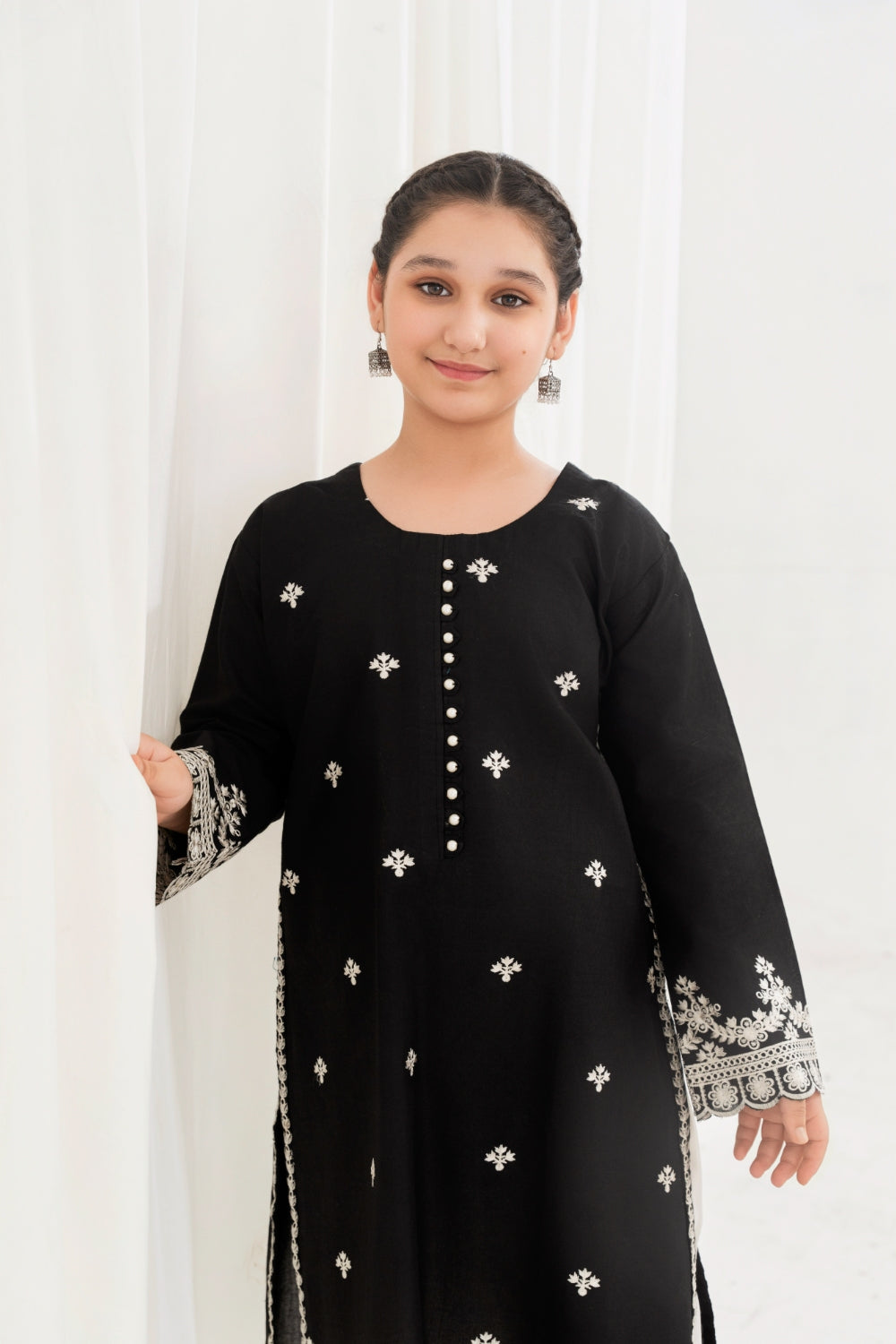 Khayat Stitched 2 Piece Lawn Collection'2025-Black Contrast