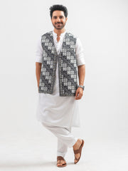 Tng My Md Men Waistcoat Collection-Huzoor  (Crystal Green)