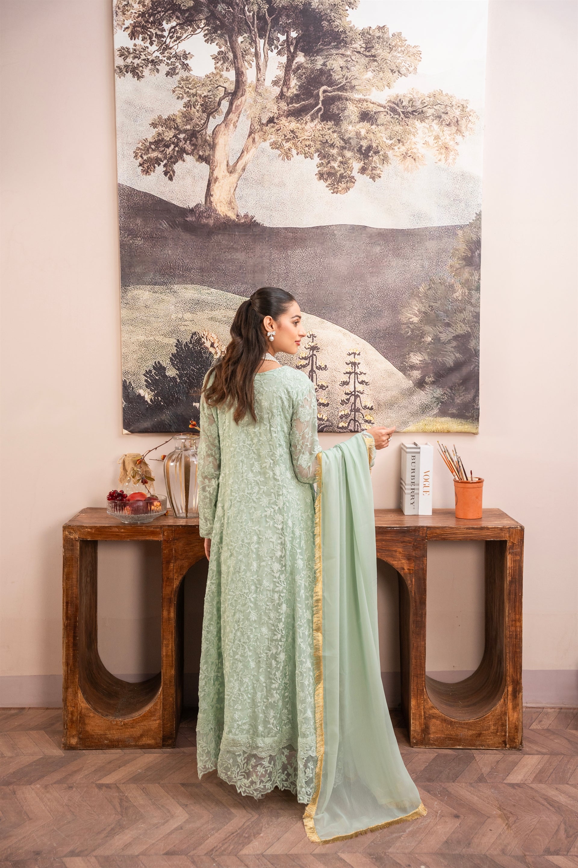 Rang Nirala By Manahils Stitched 3 Piece Formals Collection'2025-K-169-MINT GREEN