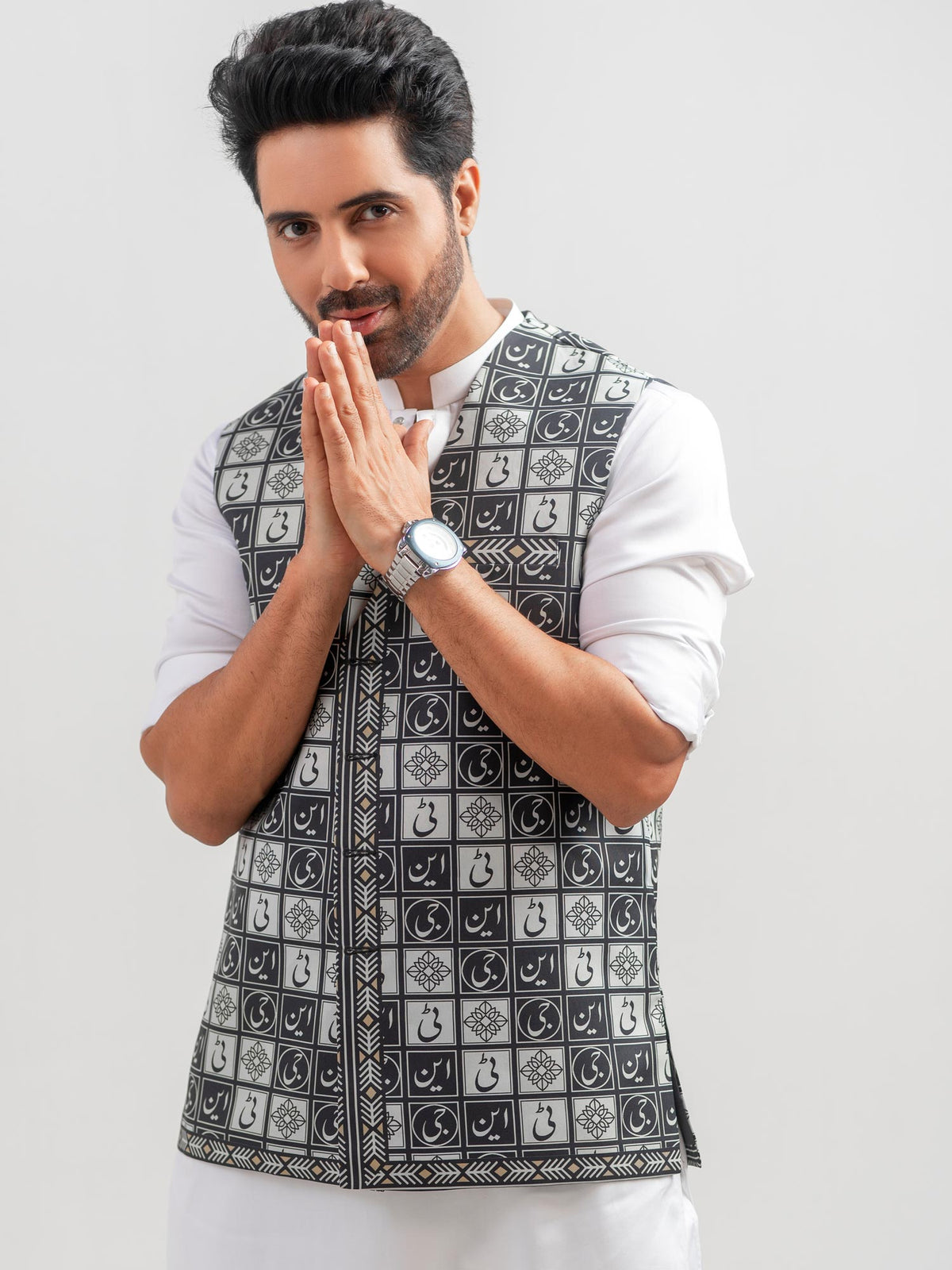 Tng My Md Men Waistcoat Collection-Huzoor  (Crystal Green)