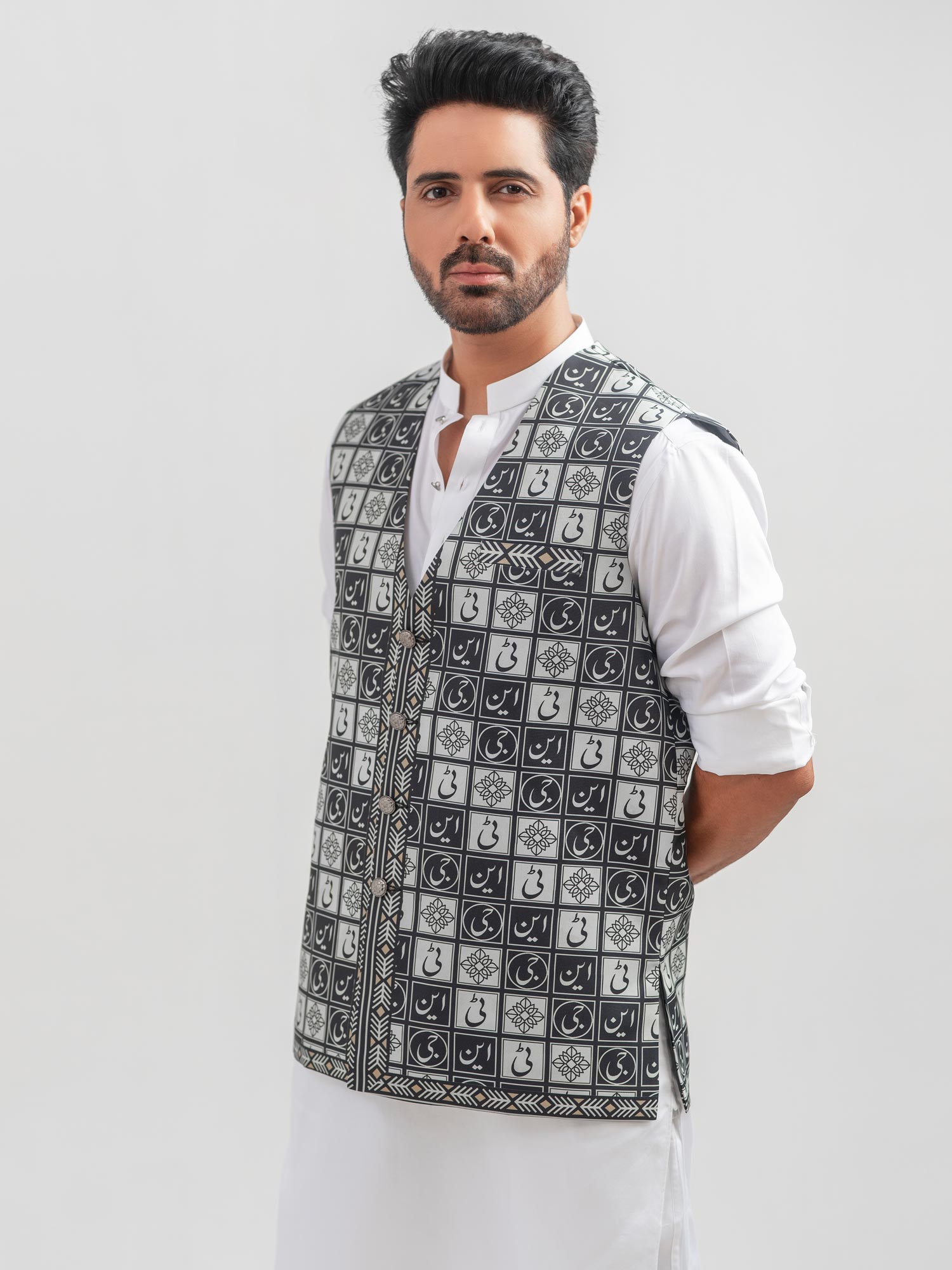 Tng My Md Men Waistcoat Collection-Huzoor  (Crystal Green)