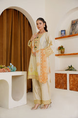 Threads & Weaves Citrus Embroidered Lawn 3-Piece Pret Suit
