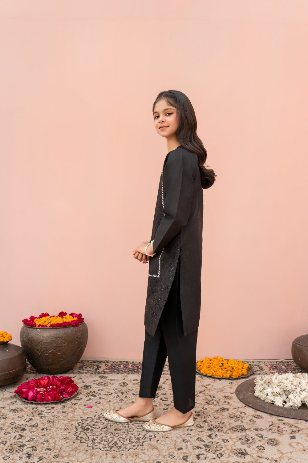 Khayat Stitched 2 Piece Lawn Kids Collection'2025-Black