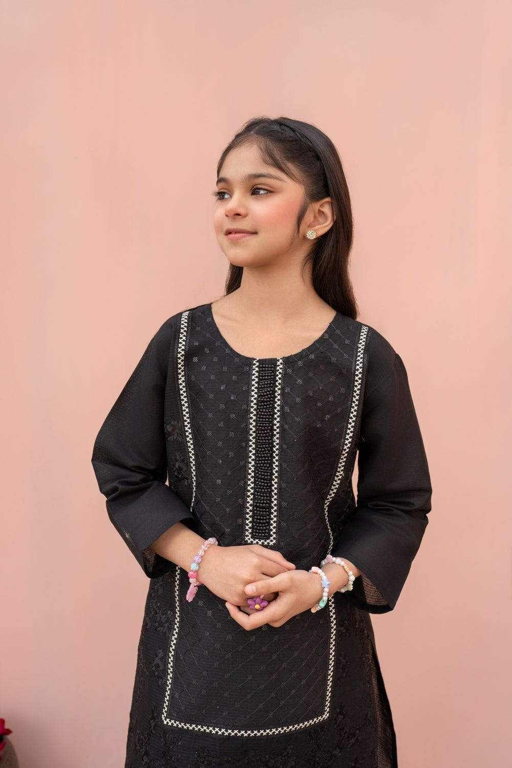 Khayat Stitched 2 Piece Lawn Kids Collection'2025-Black