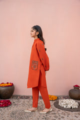 Khayat Stitched 2 Piece Lawn Kids Collection'2025-Rust