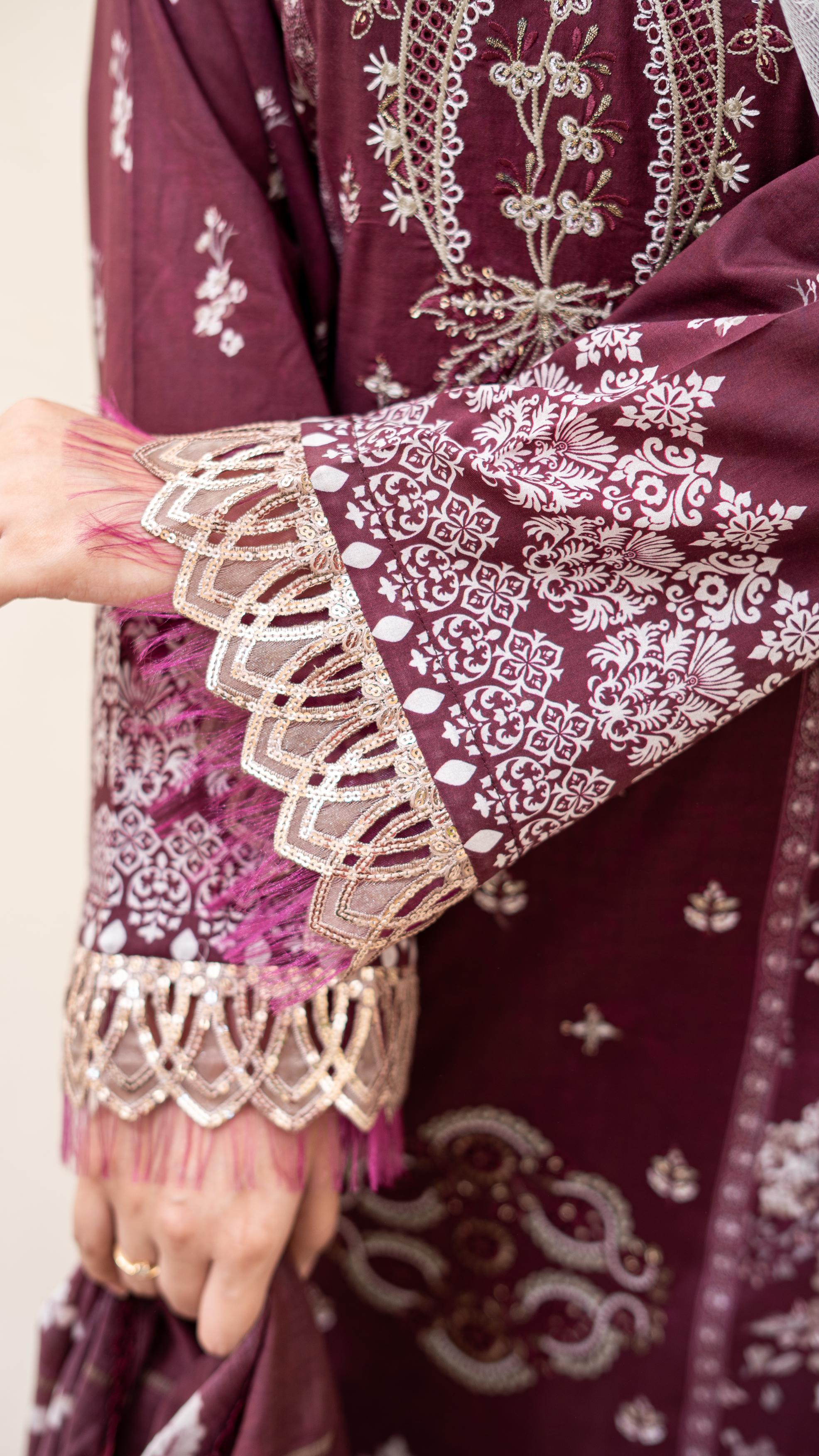 Dressline Launching New Unstitched  3 Pcs Premium Chikankari Emb Digital Printed Lawn Collection