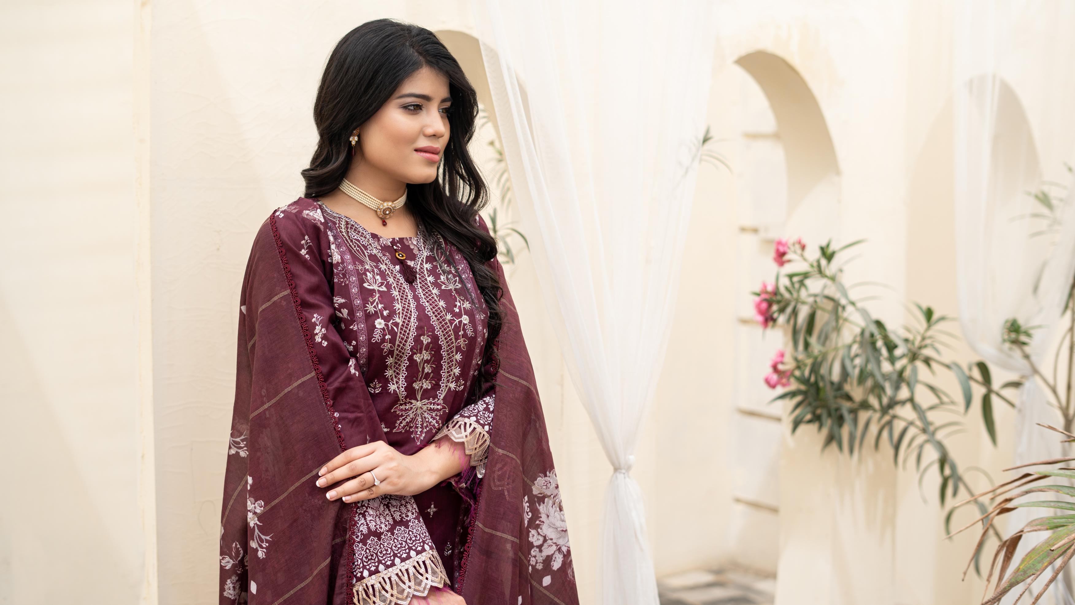 Dressline Launching New Unstitched  3 Pcs Premium Chikankari Emb Digital Printed Lawn Collection