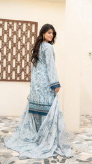 Dressline Launching New Unstitched  3 Pcs Premium Chikankari Emb Digital Printed Lawn Collection