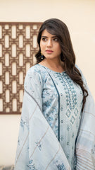 Dressline Launching New Unstitched  3 Pcs Premium Chikankari Emb Digital Printed Lawn Collection