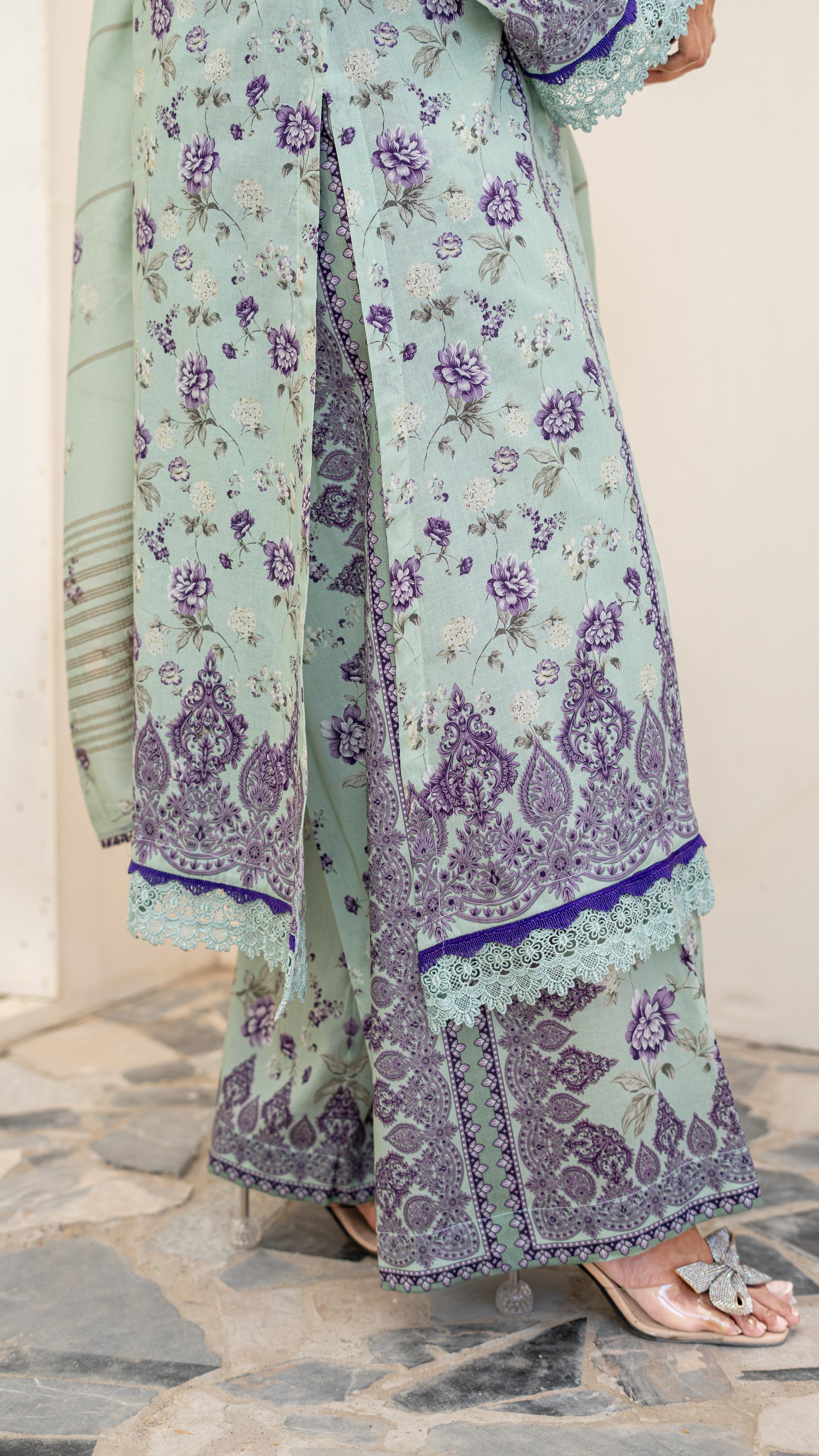 Dressline Launching New Unstitched  3 Pcs Premium Chikankari Emb Digital Printed Lawn Collection
