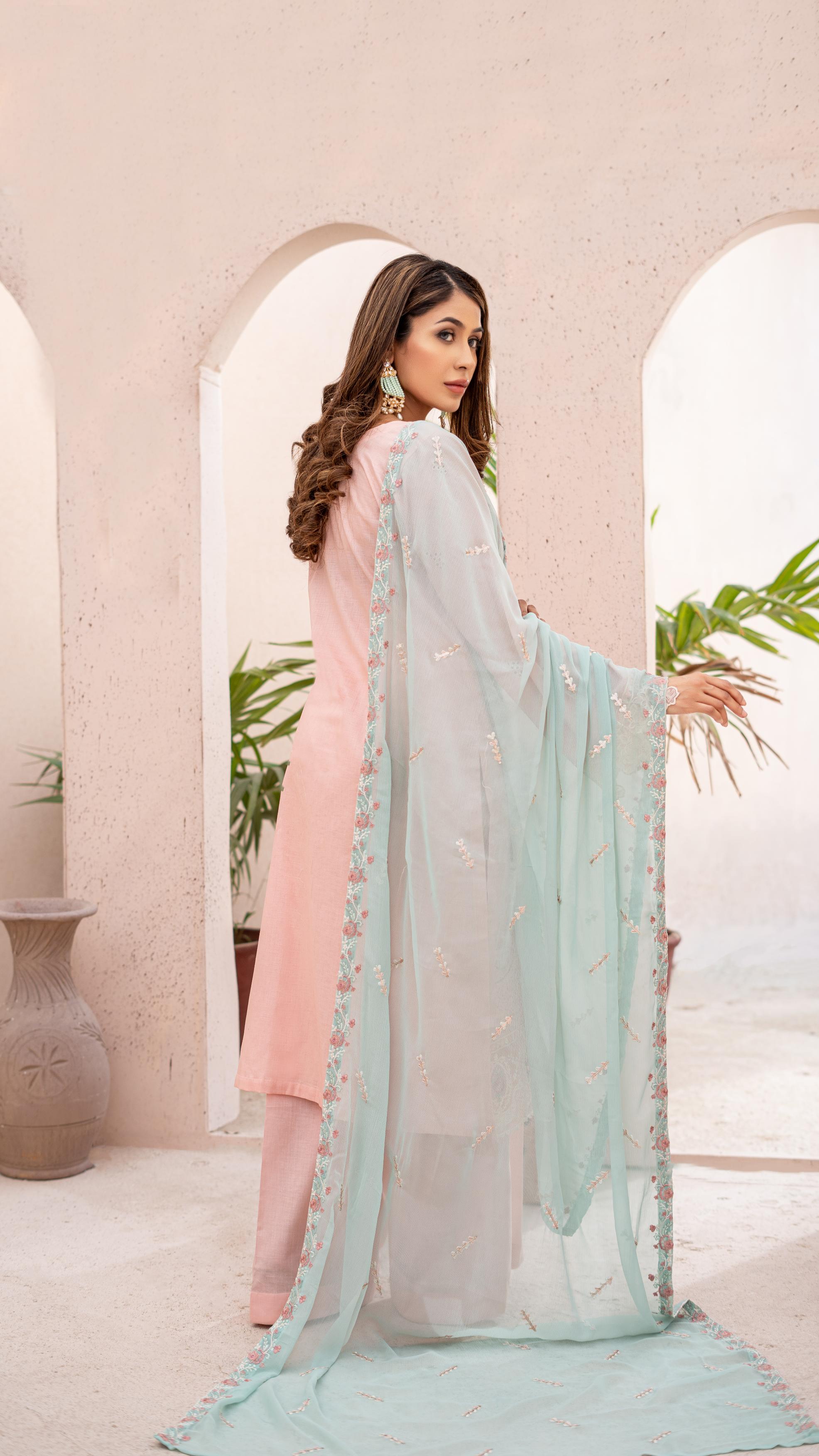 Dressline Launching New Unstitched  3 Pcs Premium Emb ChikankariJacquard Lawn Collection