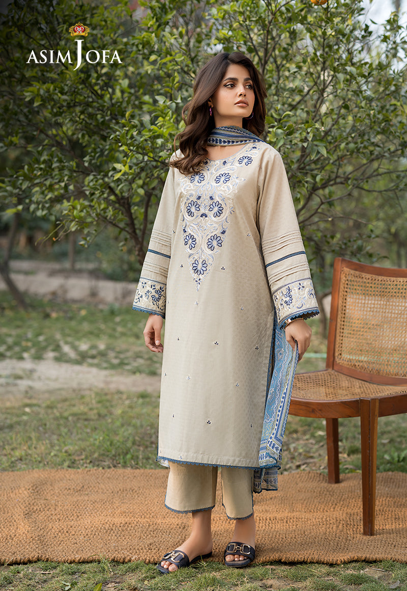 Asim Jofa Essential Pret Drop 6 Ajpb-109 Embroidered Jacquard 3 Pcs