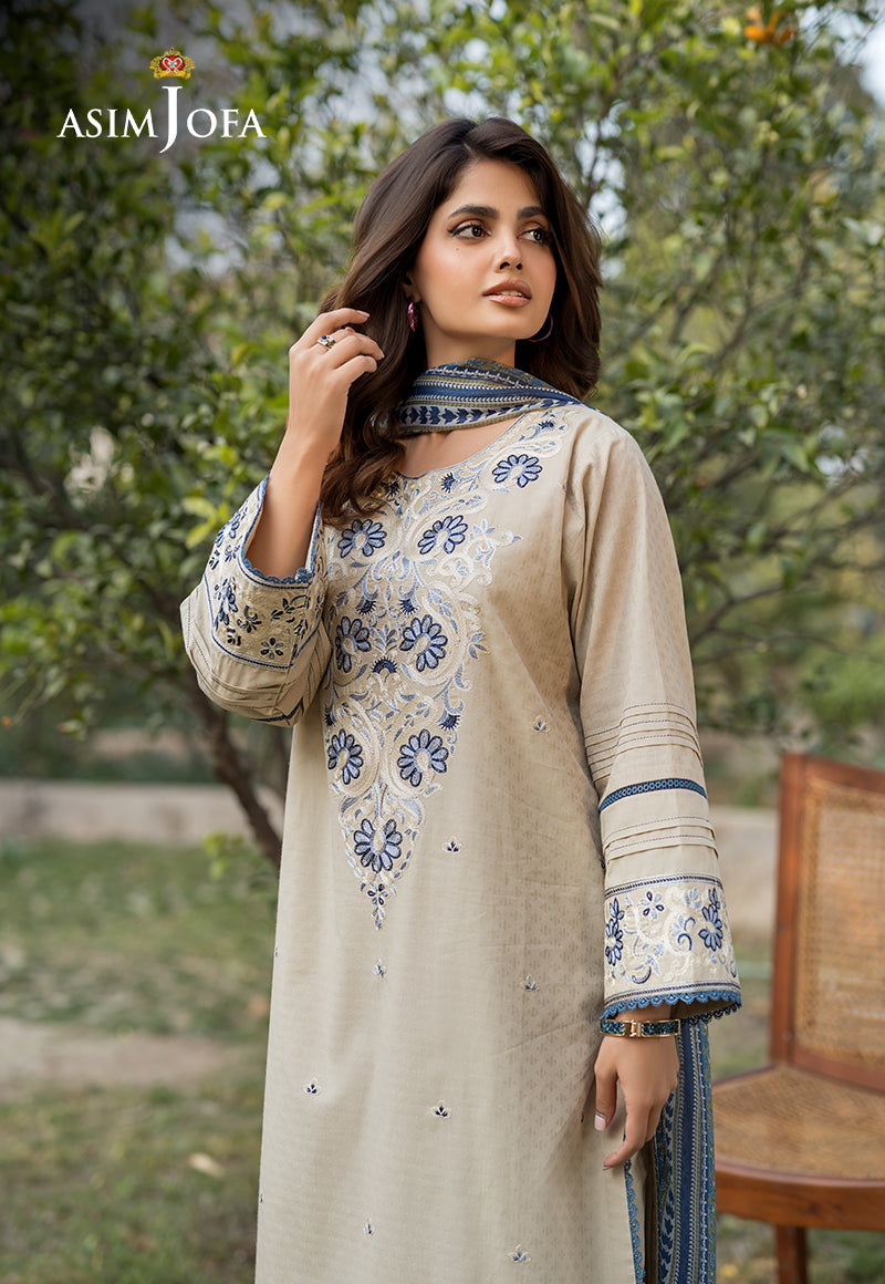 Asim Jofa Essential Pret Drop 6 Ajpb-109 Embroidered Jacquard 3 Pcs