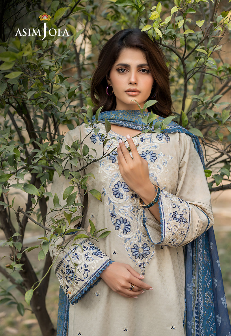 Asim Jofa Essential Pret Drop 6 Ajpb-109 Embroidered Jacquard 3 Pcs