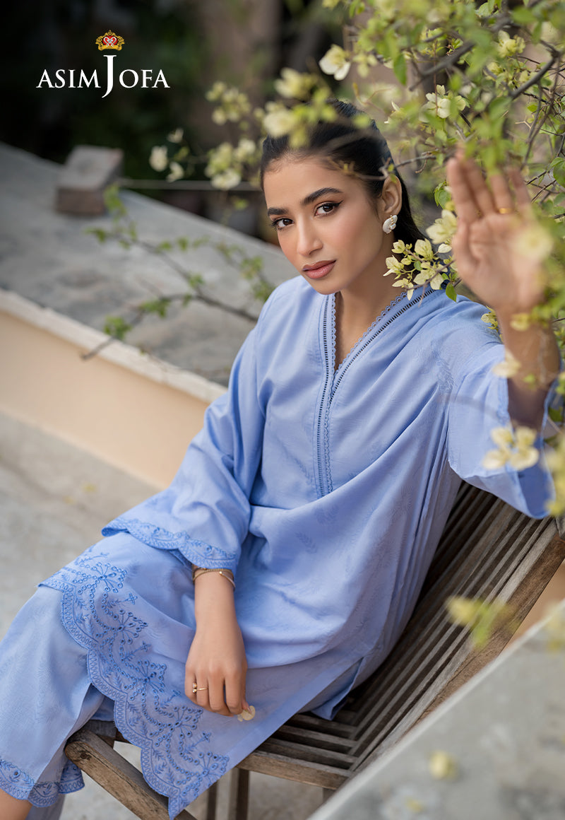 Asim Jofa Essential Pret Drop 6 Ajpb-103 Embroidered Cambric 2 Pcs