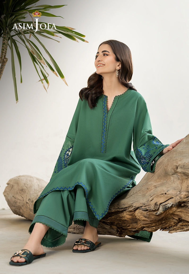 Asim Jofa Essential Pret Drop 6 Ajpb-116 Embroidered Cambric 2 Pcs