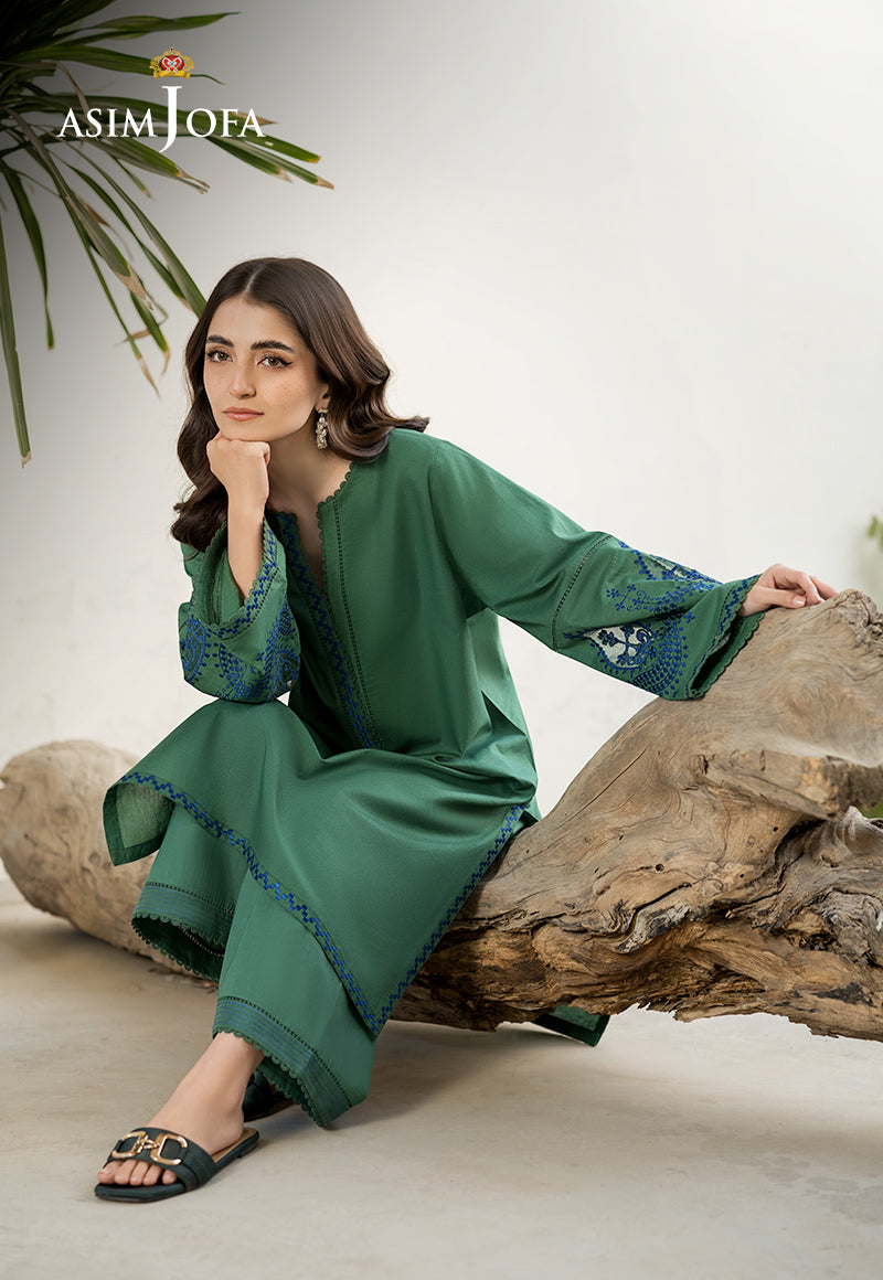 Asim Jofa Essential Pret Drop 6 Ajpb-116 Embroidered Cambric 2 Pcs