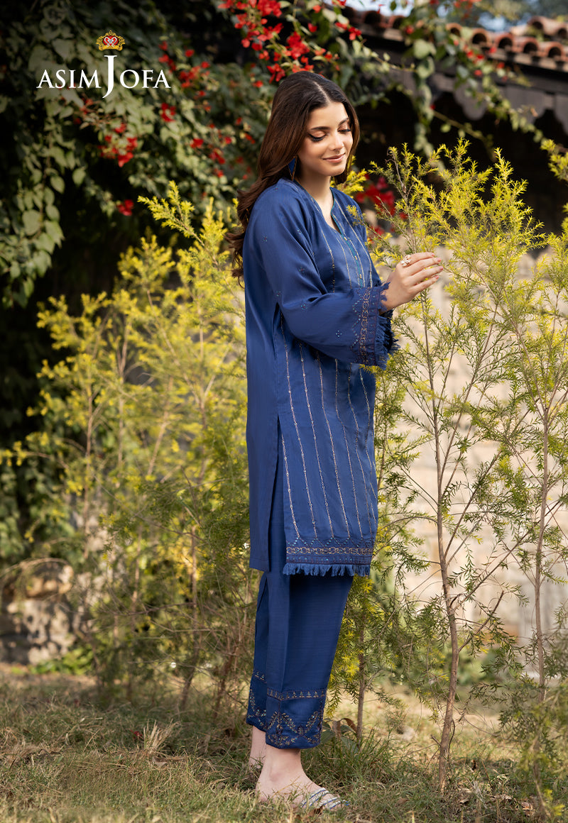 Asim Jofa Essential Pret Drop 6 Ajpb-71 Embroidered Raw Silk 2 Pcs