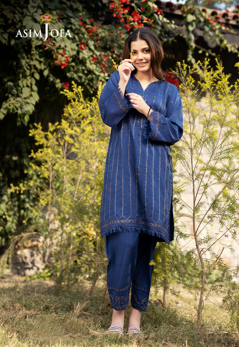 Asim Jofa Essential Pret Drop 6 Ajpb-71 Embroidered Raw Silk 2 Pcs