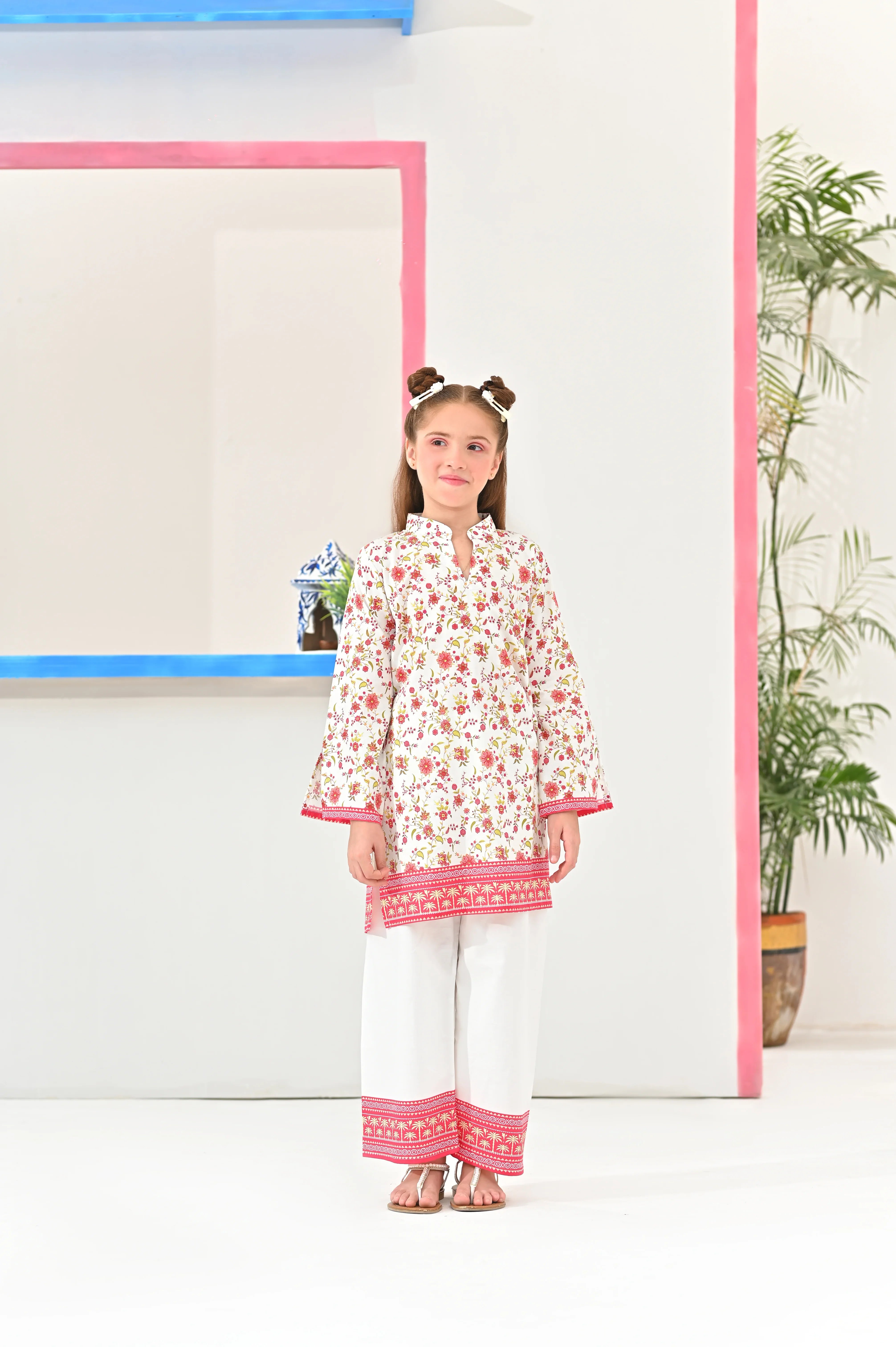 Dhaga Stitched 2 Piece Premium Cotton Lawn Kids Collection'2025-OPAL