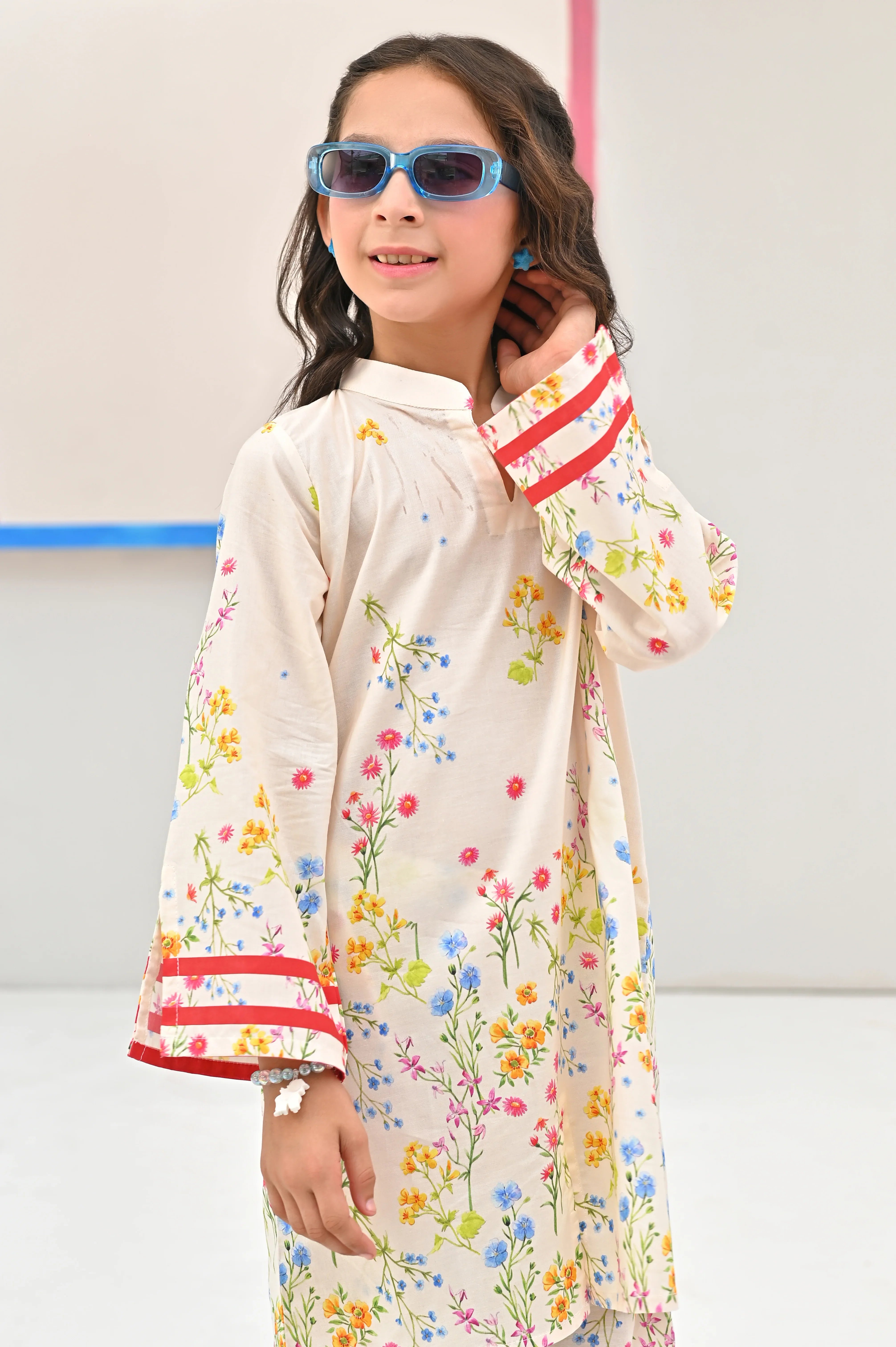 Dhaga Stitched 2 Piece Premium Cotton Lawn Kids Collection'2025-Sienna