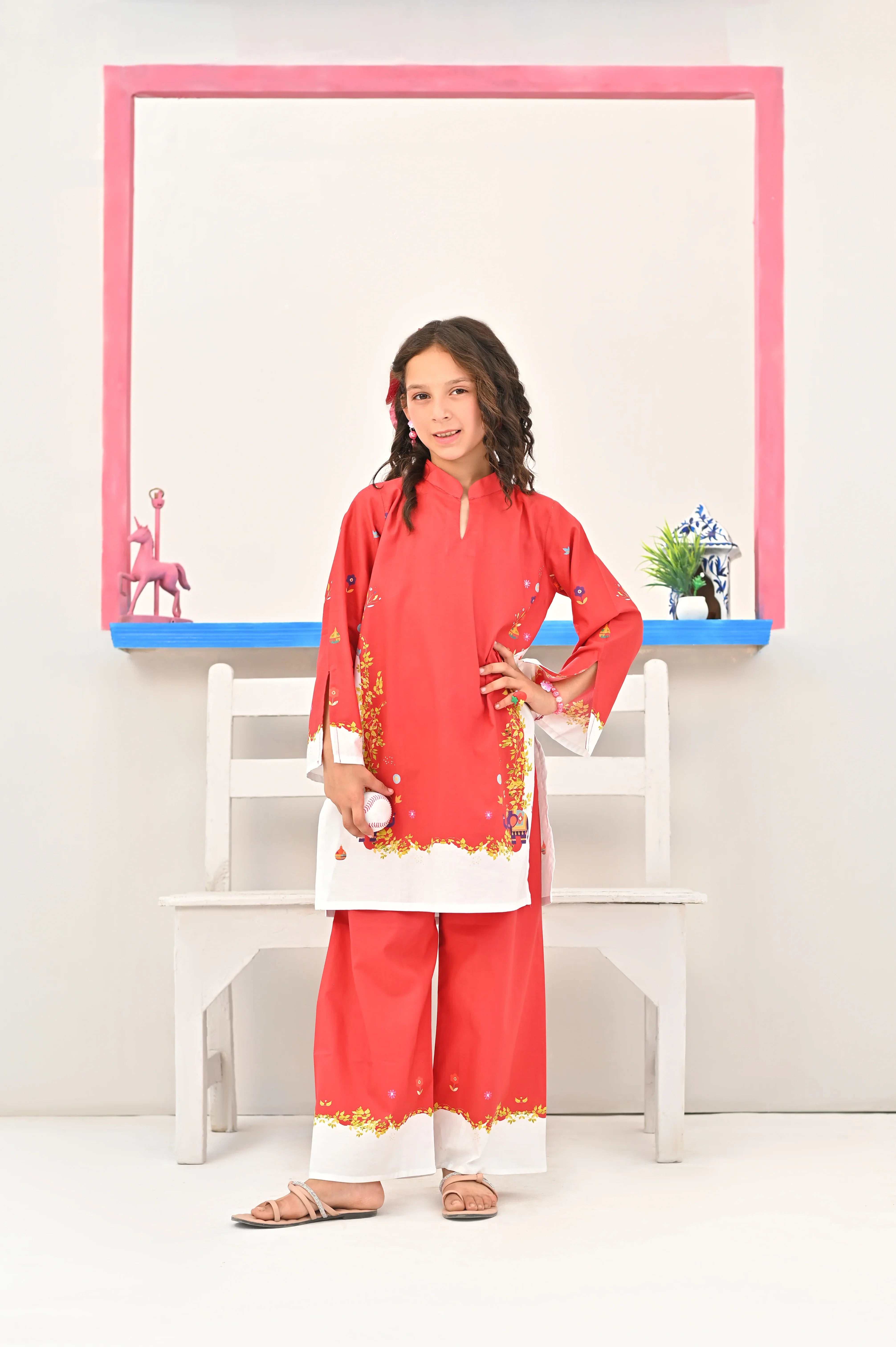Dhaga Stitched 2 Piece Premium Cotton Lawn Kids Collection'2025-ANNA
