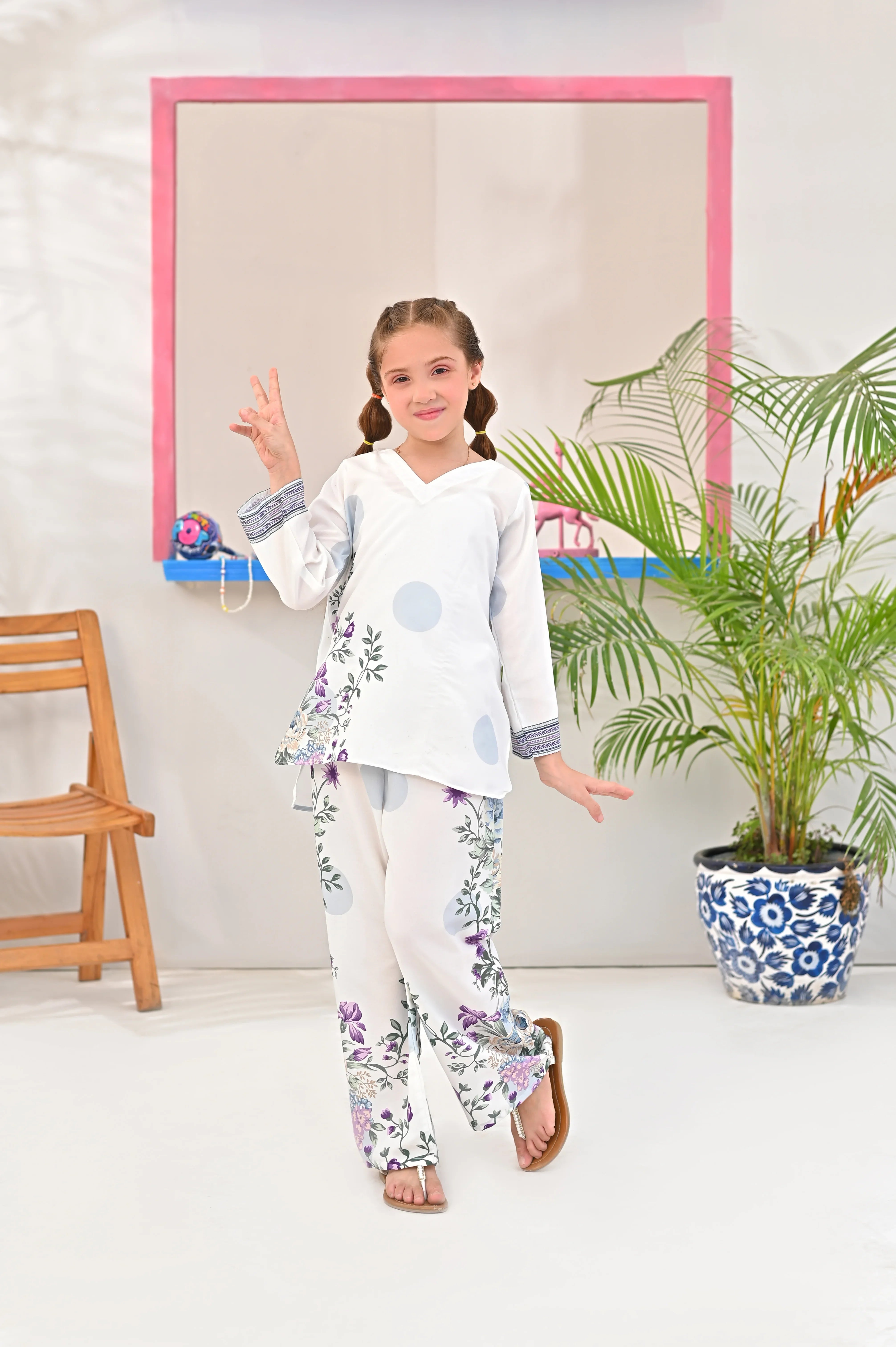 Dhaga Stitched 2 Piece Premium Cotton Lawn Kids Collection'2025-Vyara