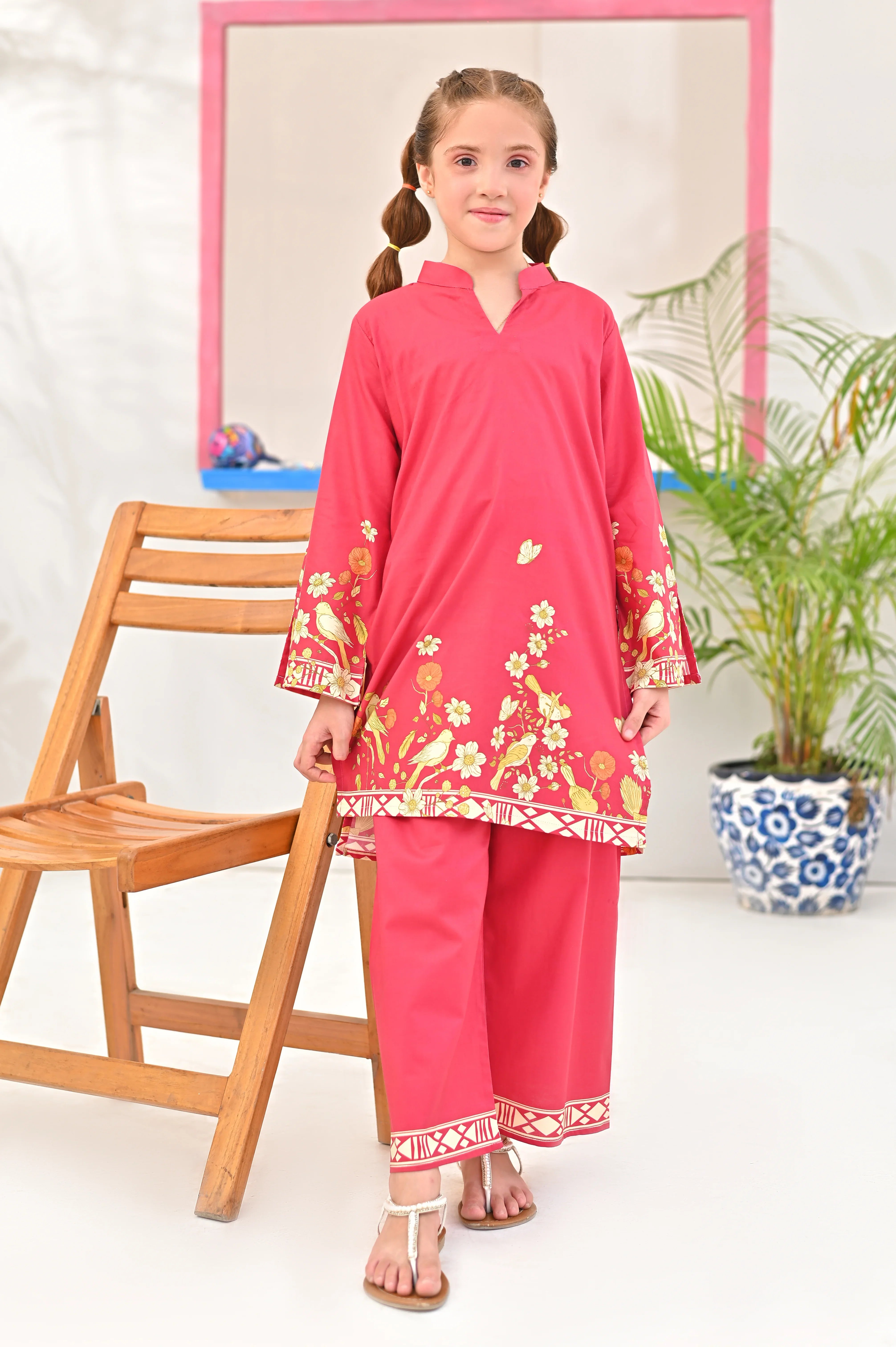 Dhaga Stitched 2 Piece Premium Cotton Lawn Kids Collection'2025-RYLEE