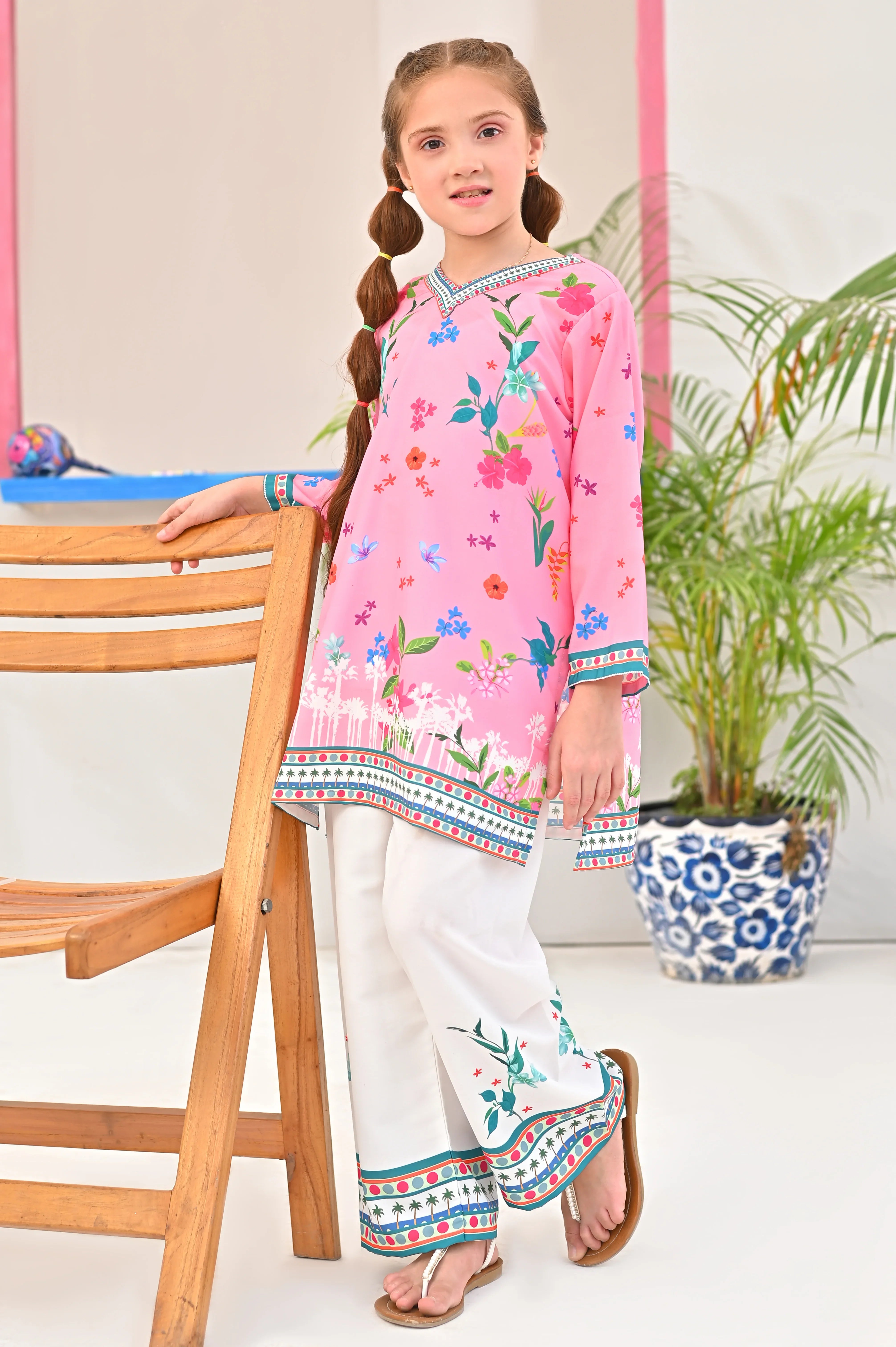 Dhaga Stitched 2 Piece Premium Cambric Kids Collection'2025-Bloom