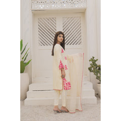 Yaaqot Stitched 3 Piece Winter Collection-Embroidery Daman Stitched 3-pc