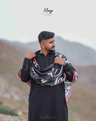 Tng By Md Men Stole Collection-Huroof Stole (Black - Men)