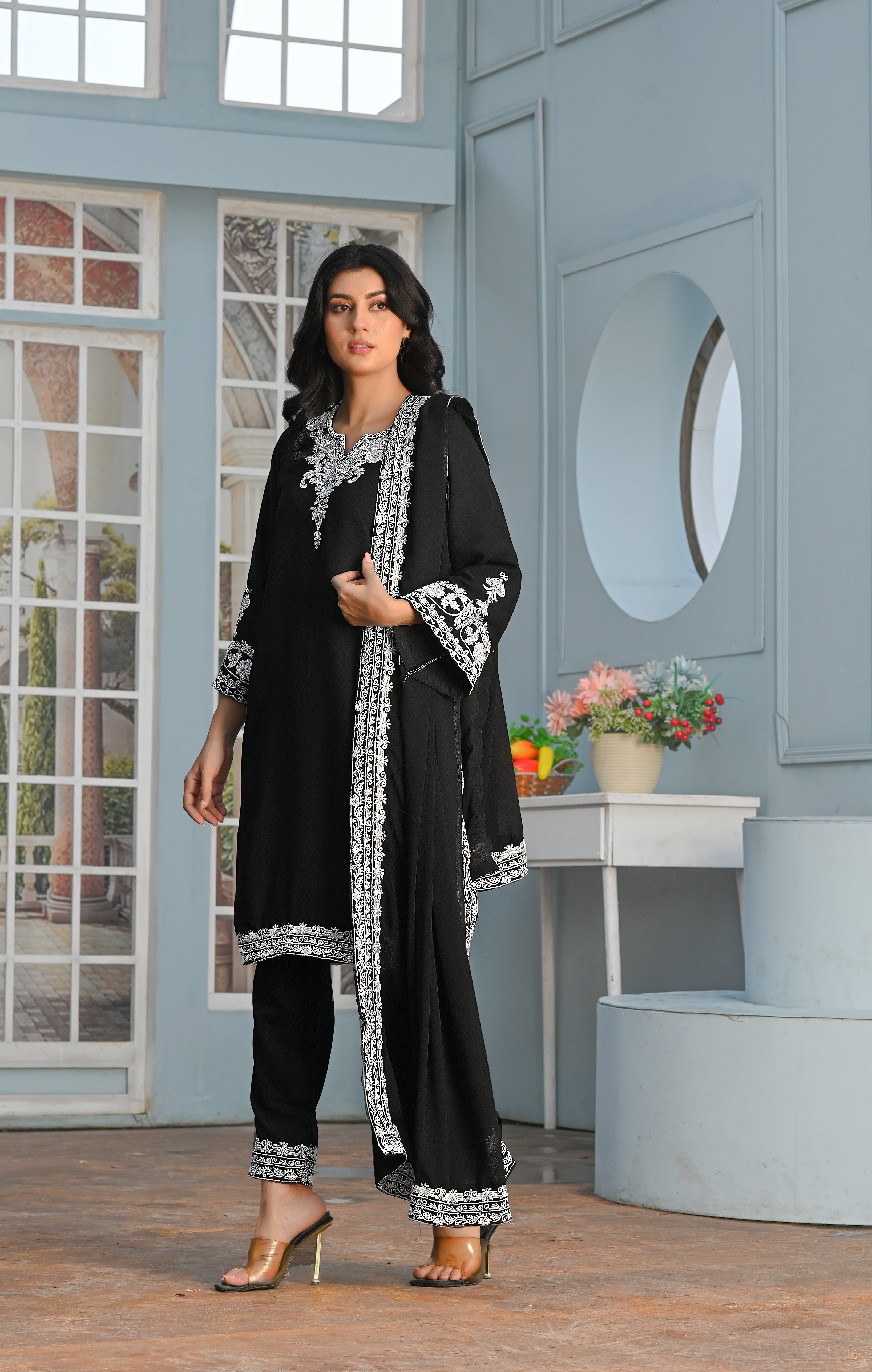 Yaaqot Stitched 3 Piece Formal Collection-Chromate Stitched 3-pc